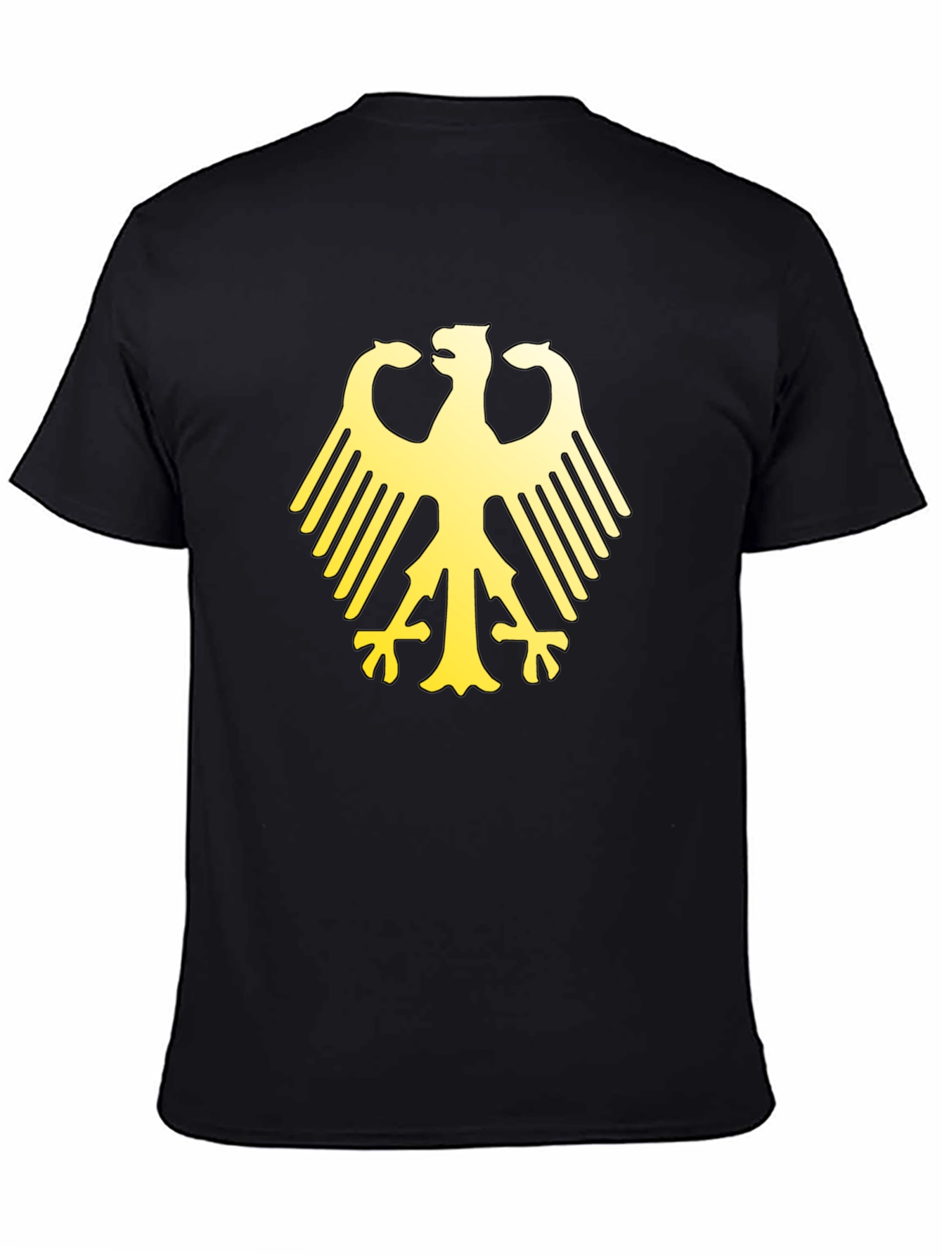 German Eagle Graphic Print Black T-Shirt