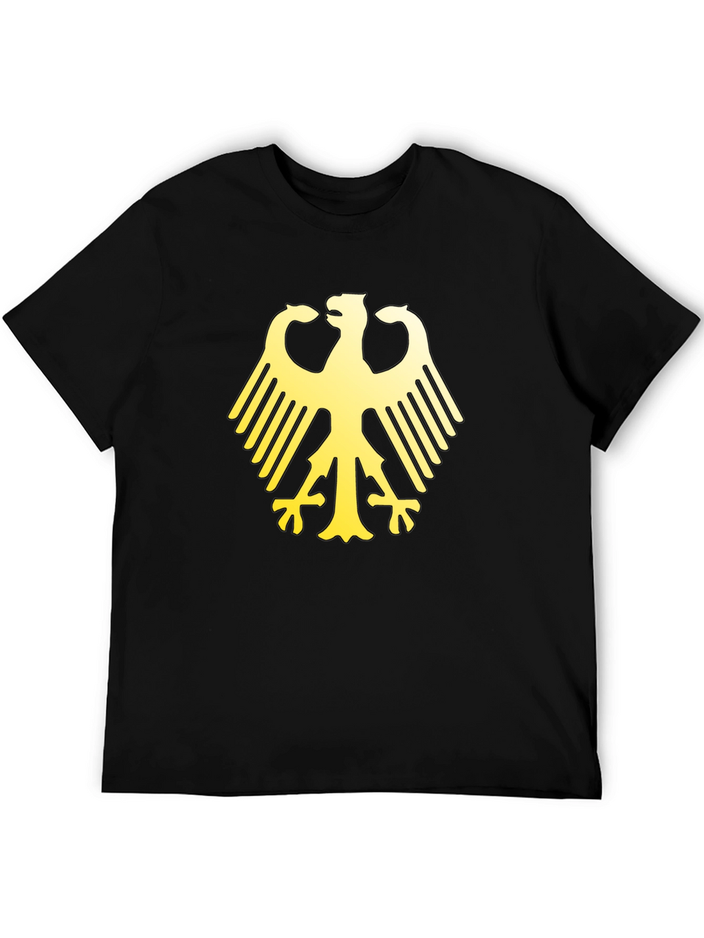 German Eagle Graphic Print Black T-Shirt