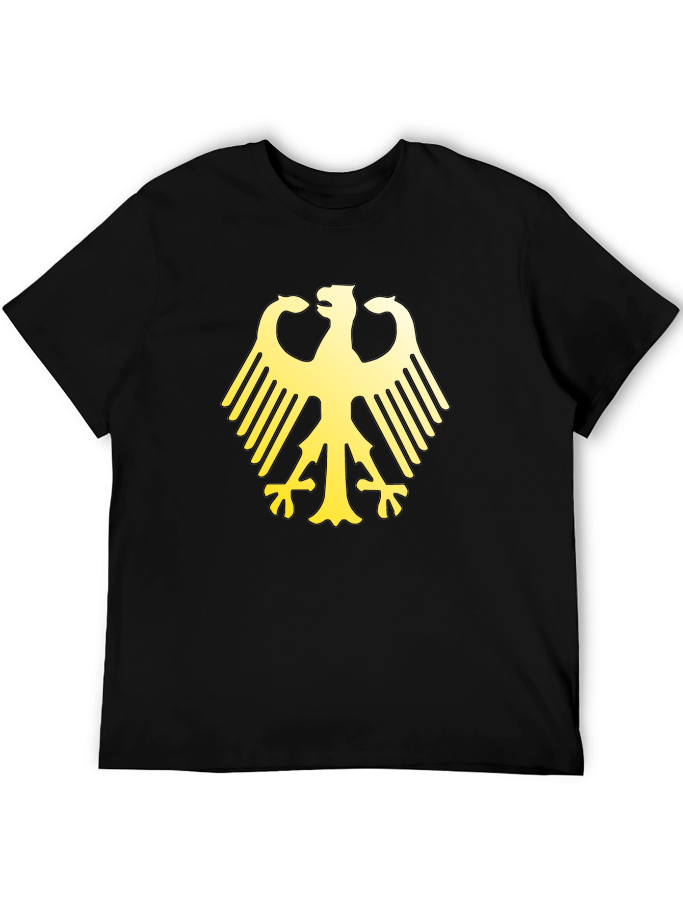 German Eagle Graphic Print Black T-Shirt