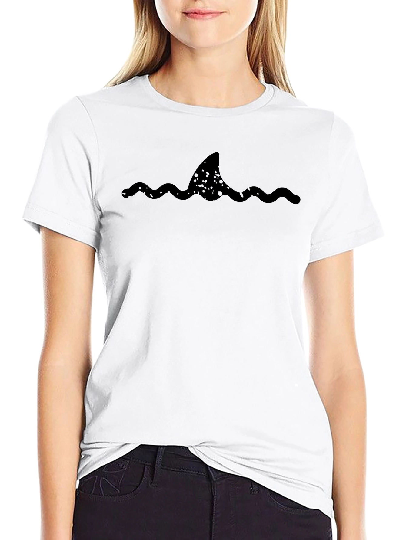 Shark Fin Tee - Minimalist Graphic T-Shirt