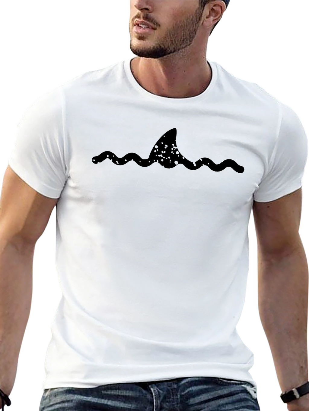 Shark Fin Tee - Minimalist Graphic T-Shirt