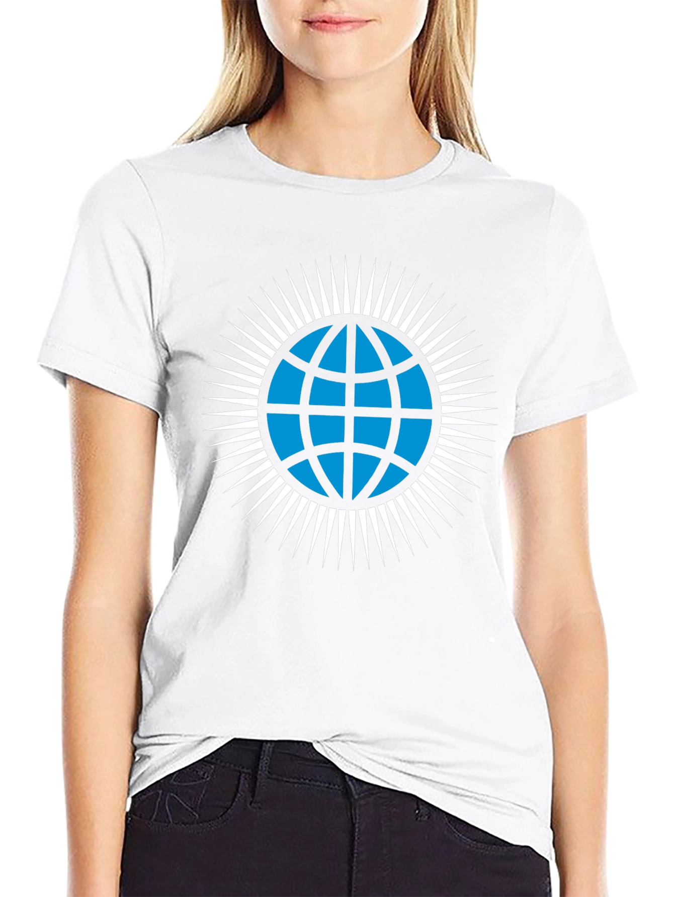 Globe Icon Graphic T-Shirt - Modern Style