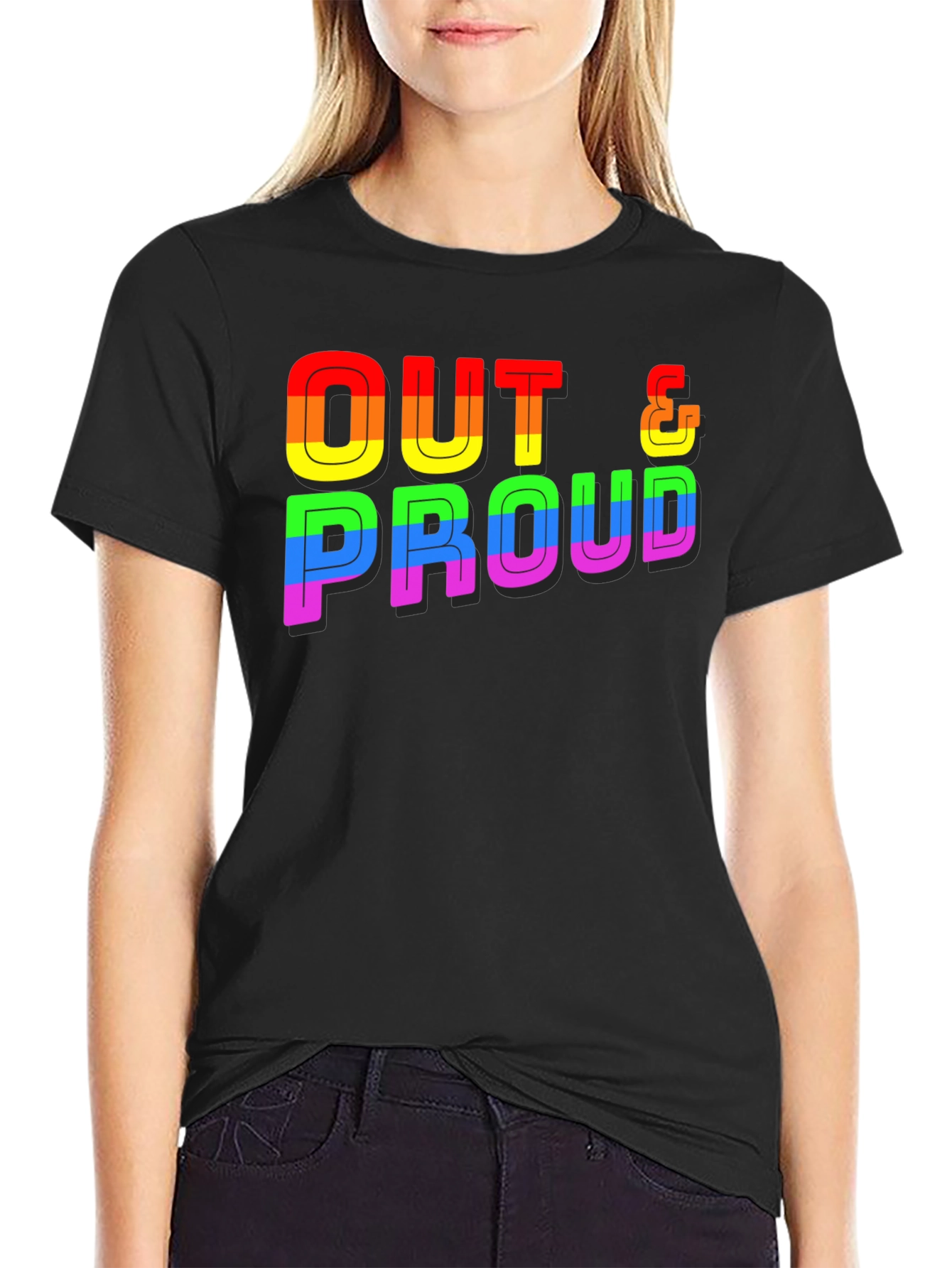 Out & Proud Rainbow Graphic Tee