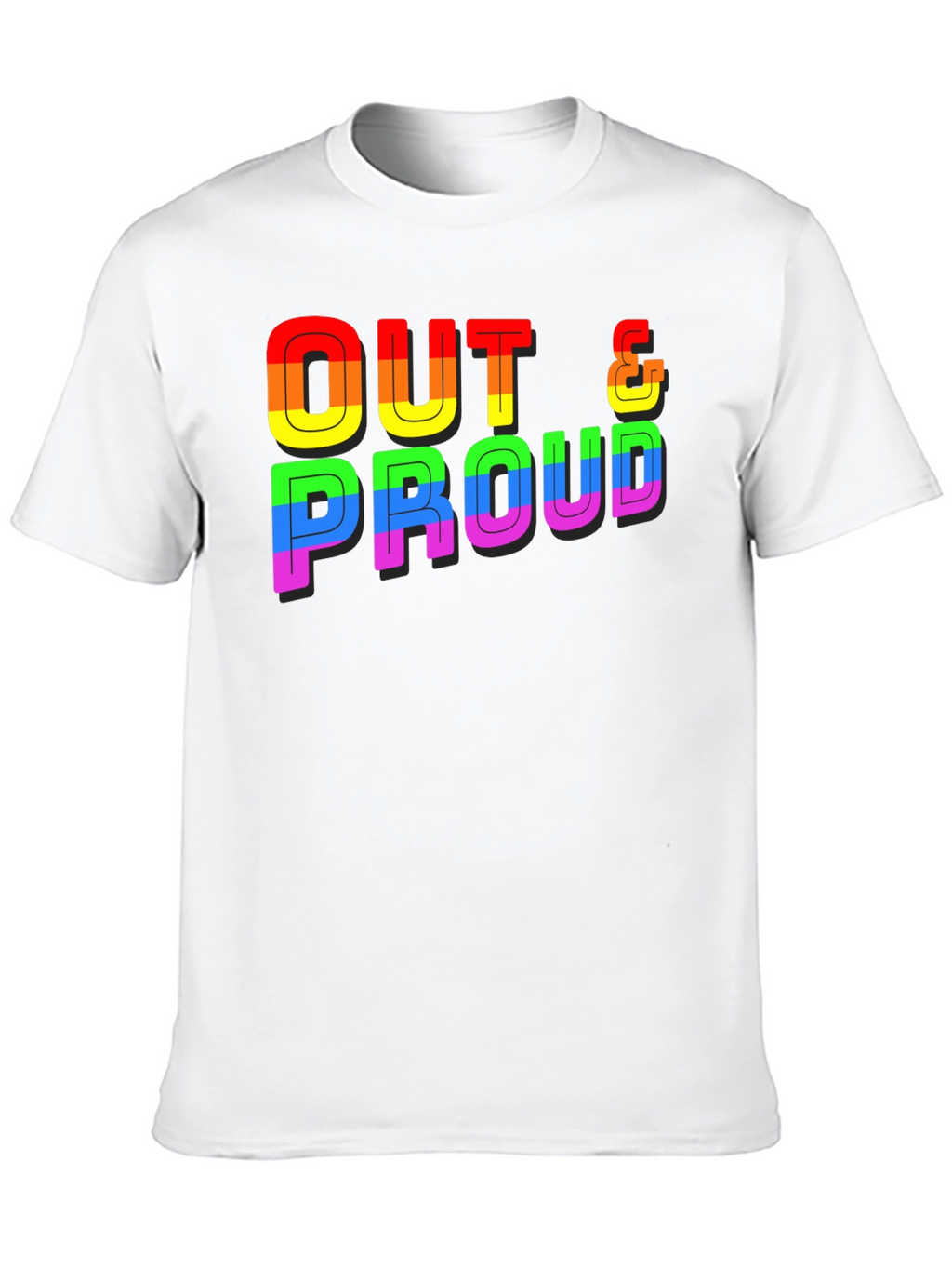 Out & Proud Rainbow Graphic Tee