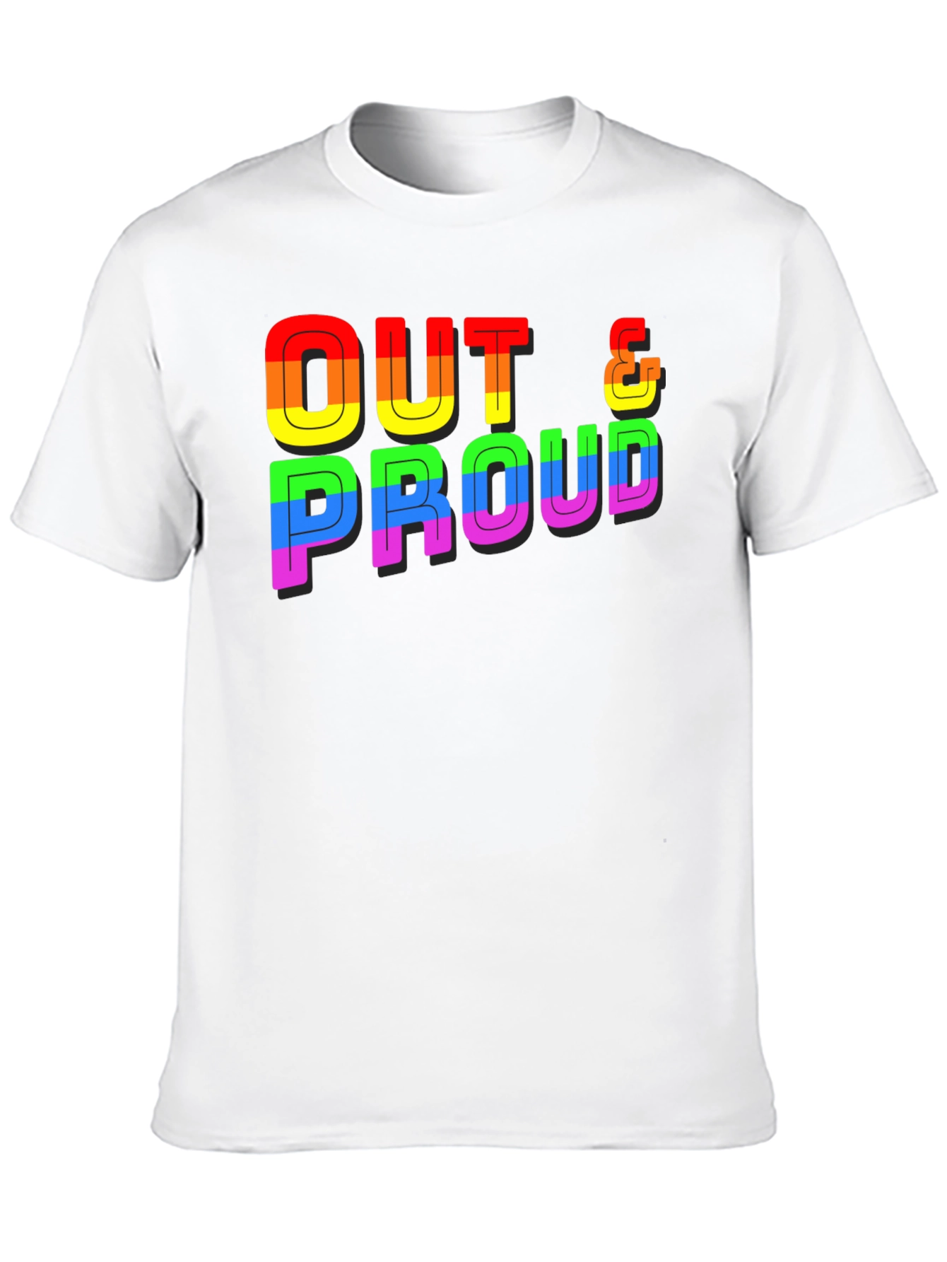 Out & Proud Rainbow Graphic Tee
