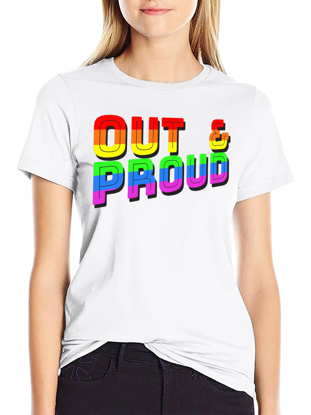 Out & Proud Rainbow Graphic Tee