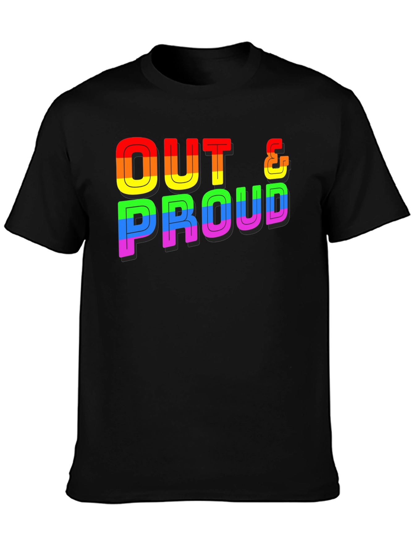 Out & Proud Rainbow Graphic Tee