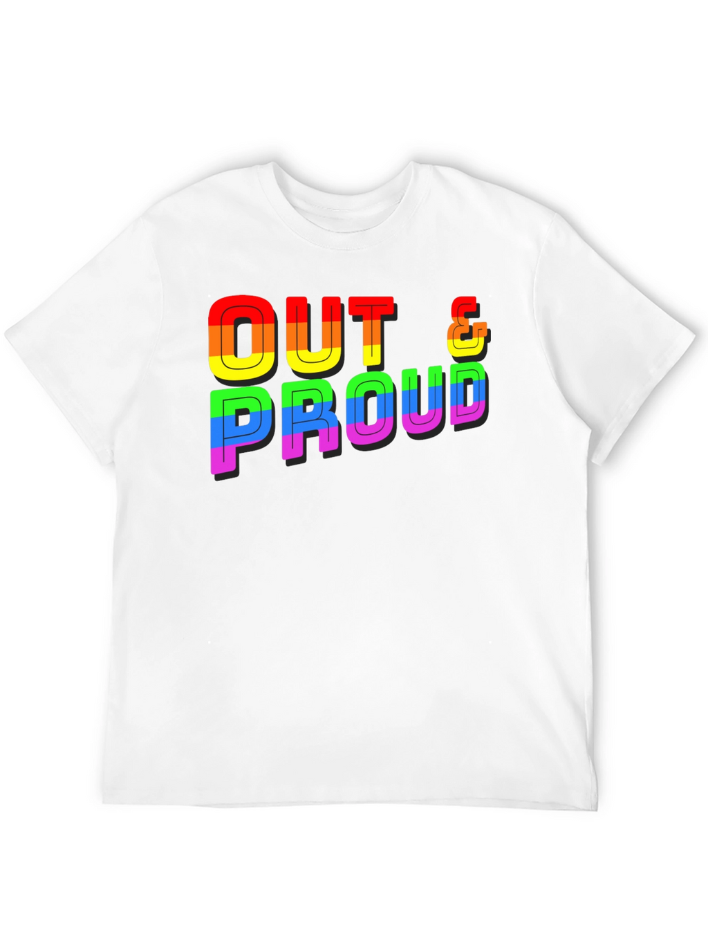 Out & Proud Rainbow Graphic Tee