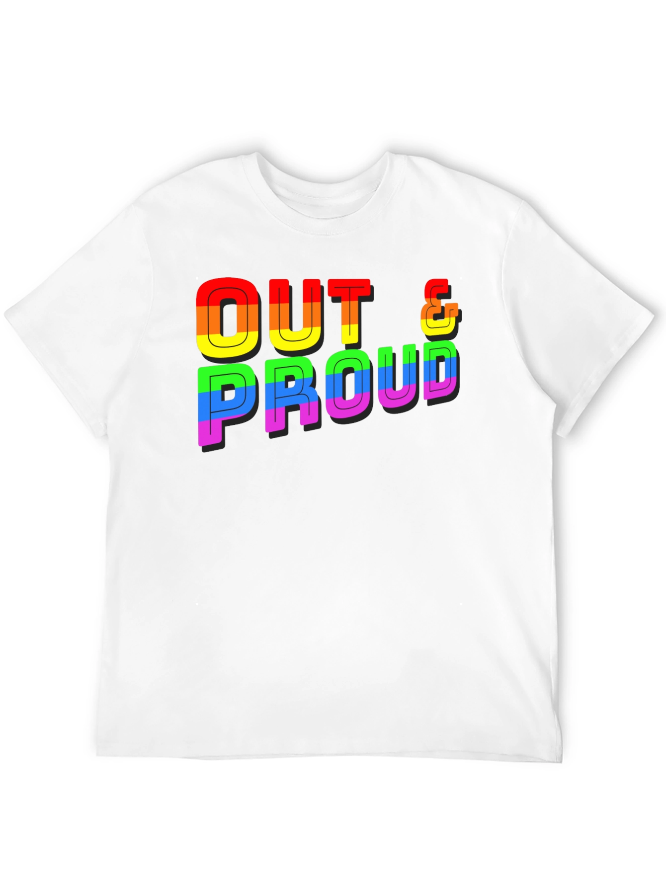 Out & Proud Rainbow Graphic Tee