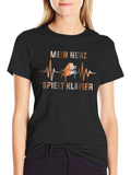 Mein Herz Spielt Klavier Graphic Tee
