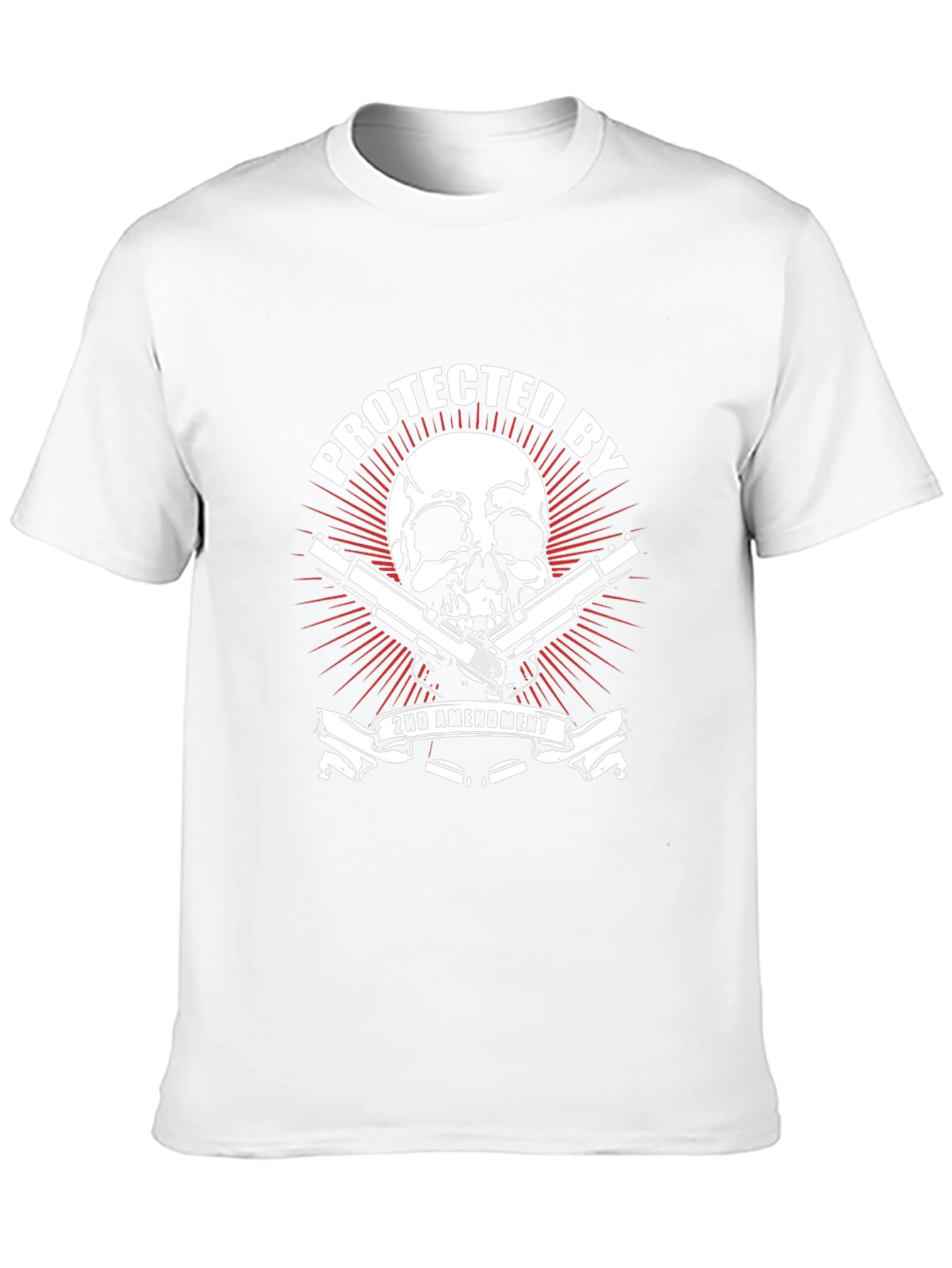 Protected By 2nd Amendment Skull Graphic Tee