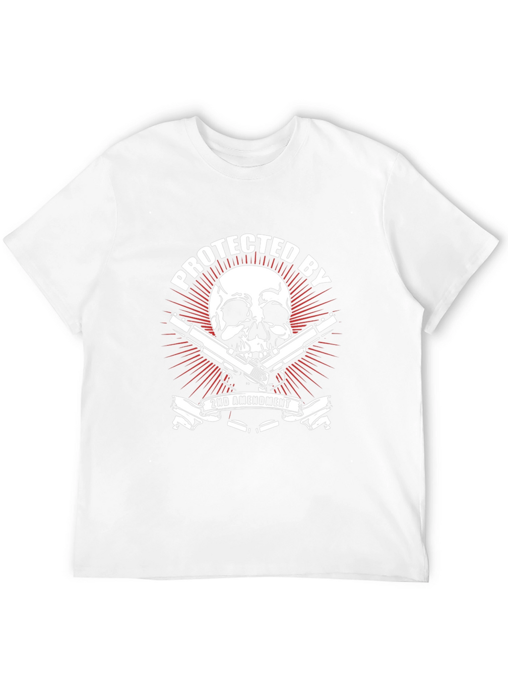 Protected By 2nd Amendment Skull Graphic Tee
