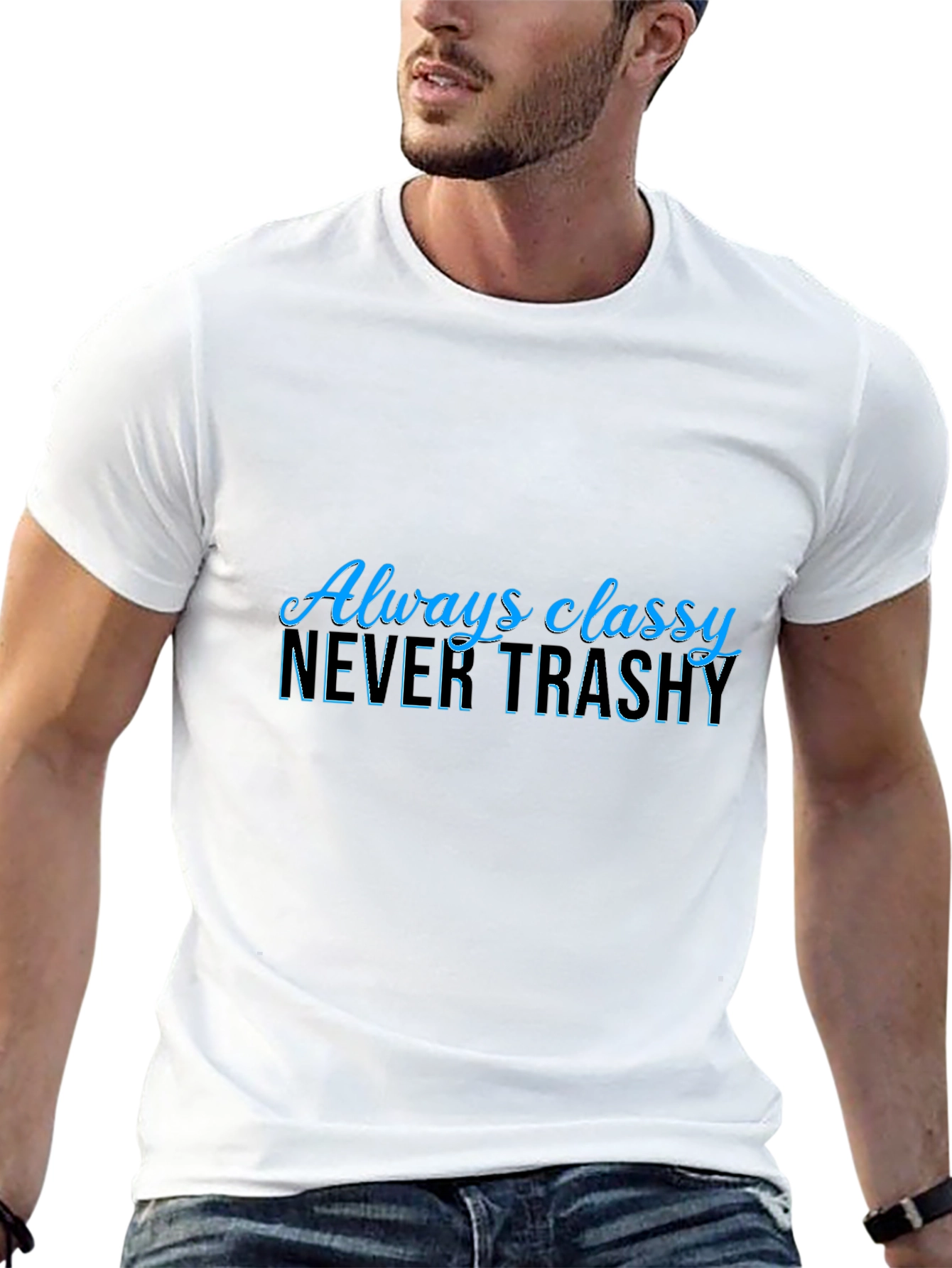 Always Classy Never Trashy Black Graphic Tee