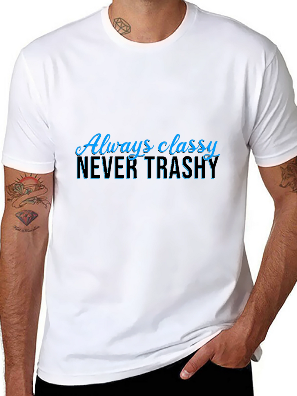 Always Classy Never Trashy Black Graphic Tee
