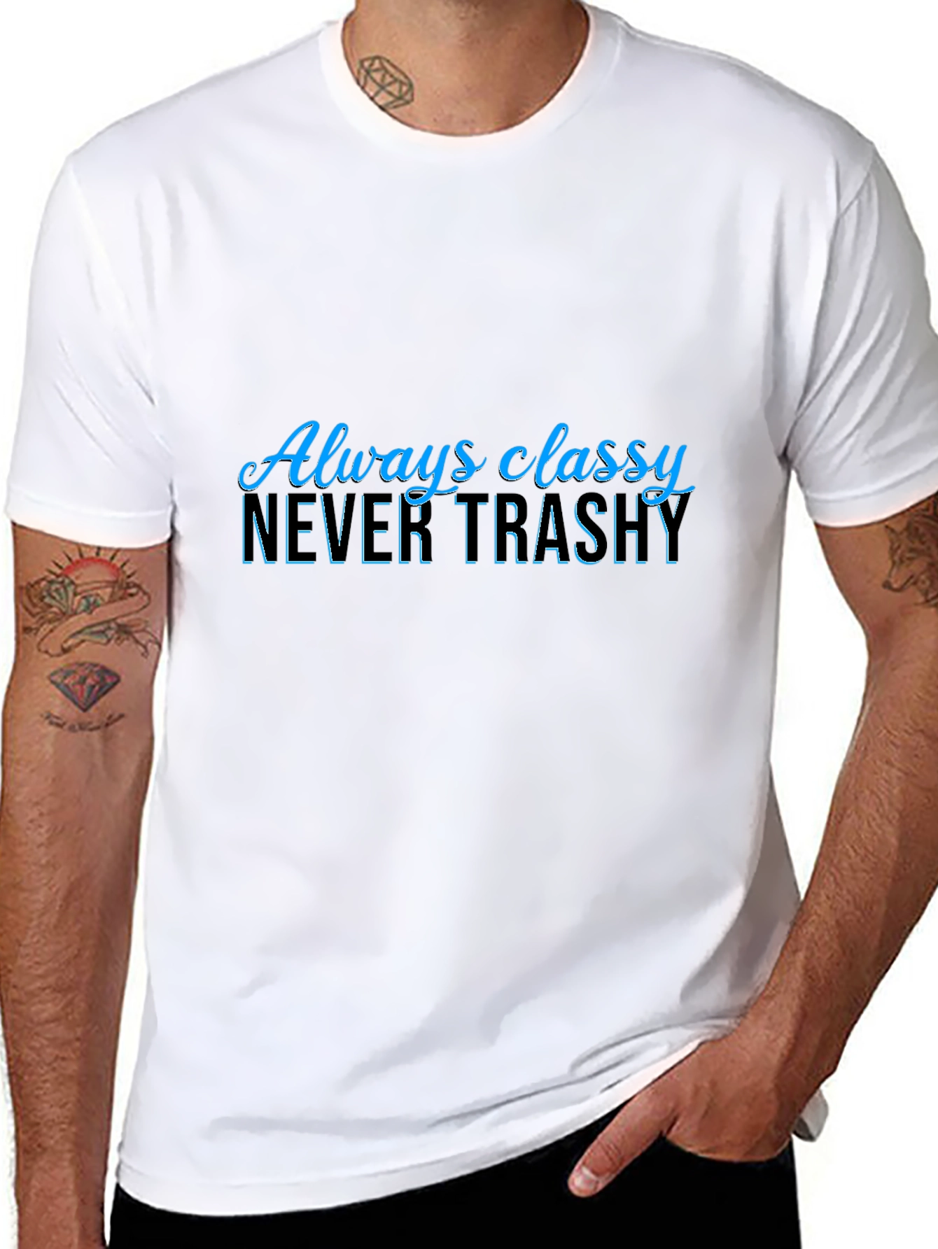 Always Classy Never Trashy Black Graphic Tee