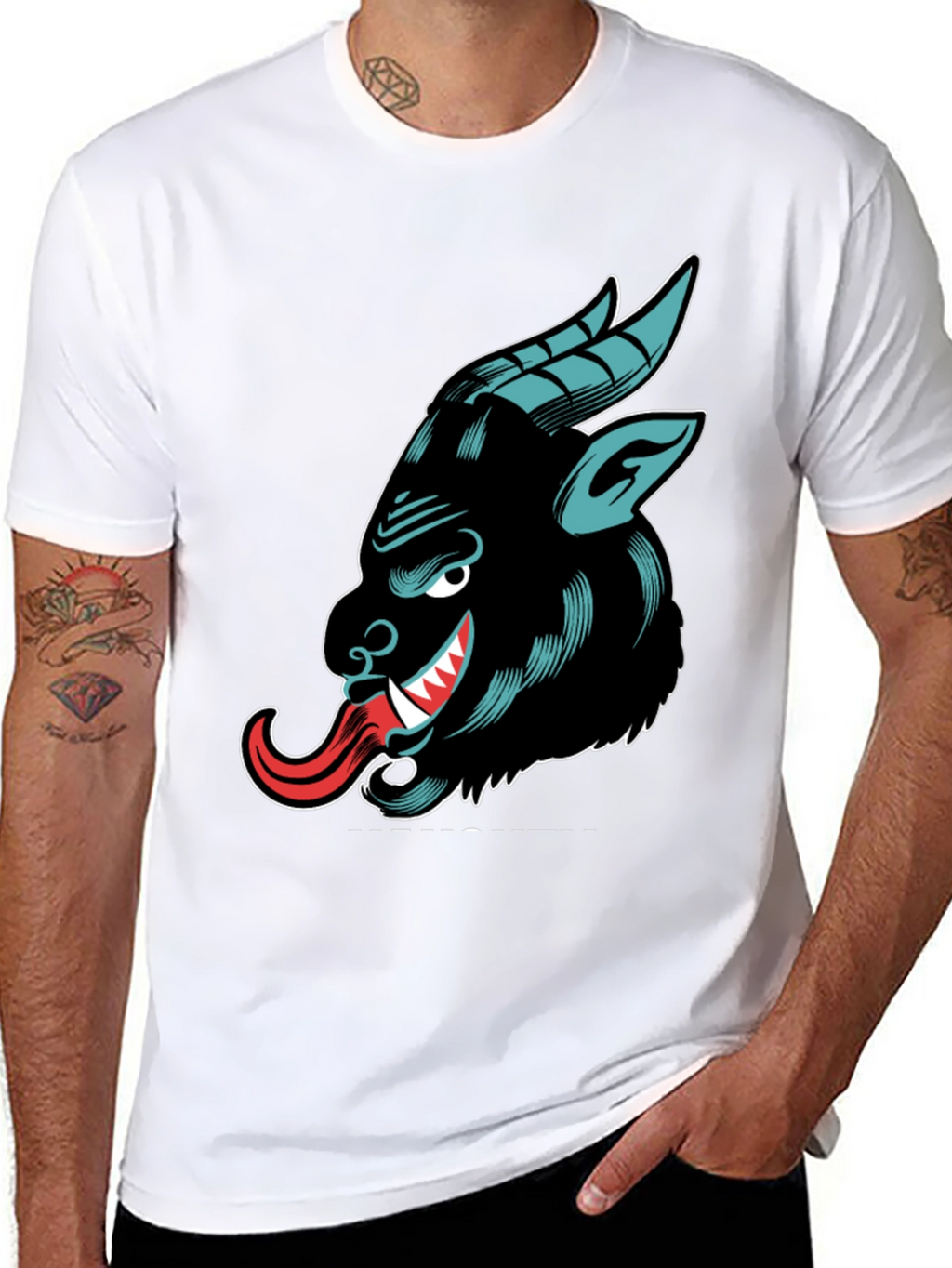 Krampus Graphic Tee - Black Cotton T-Shirt