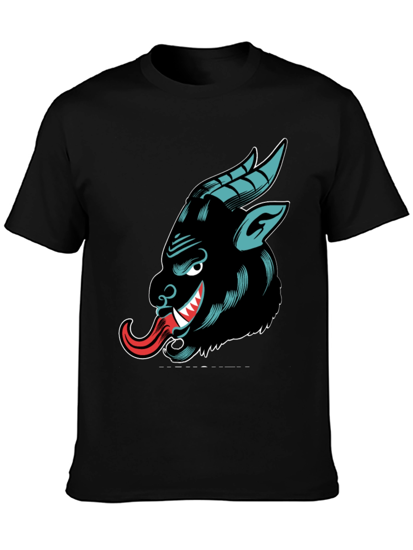 Krampus Graphic Tee - Black Cotton T-Shirt