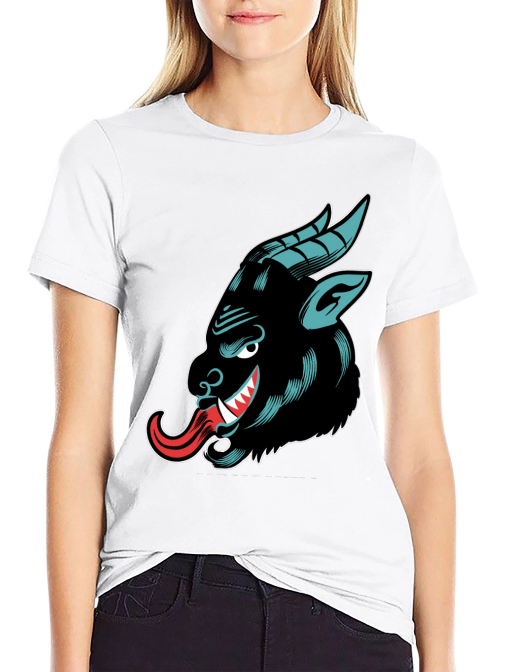 Krampus Graphic Tee - Black Cotton T-Shirt