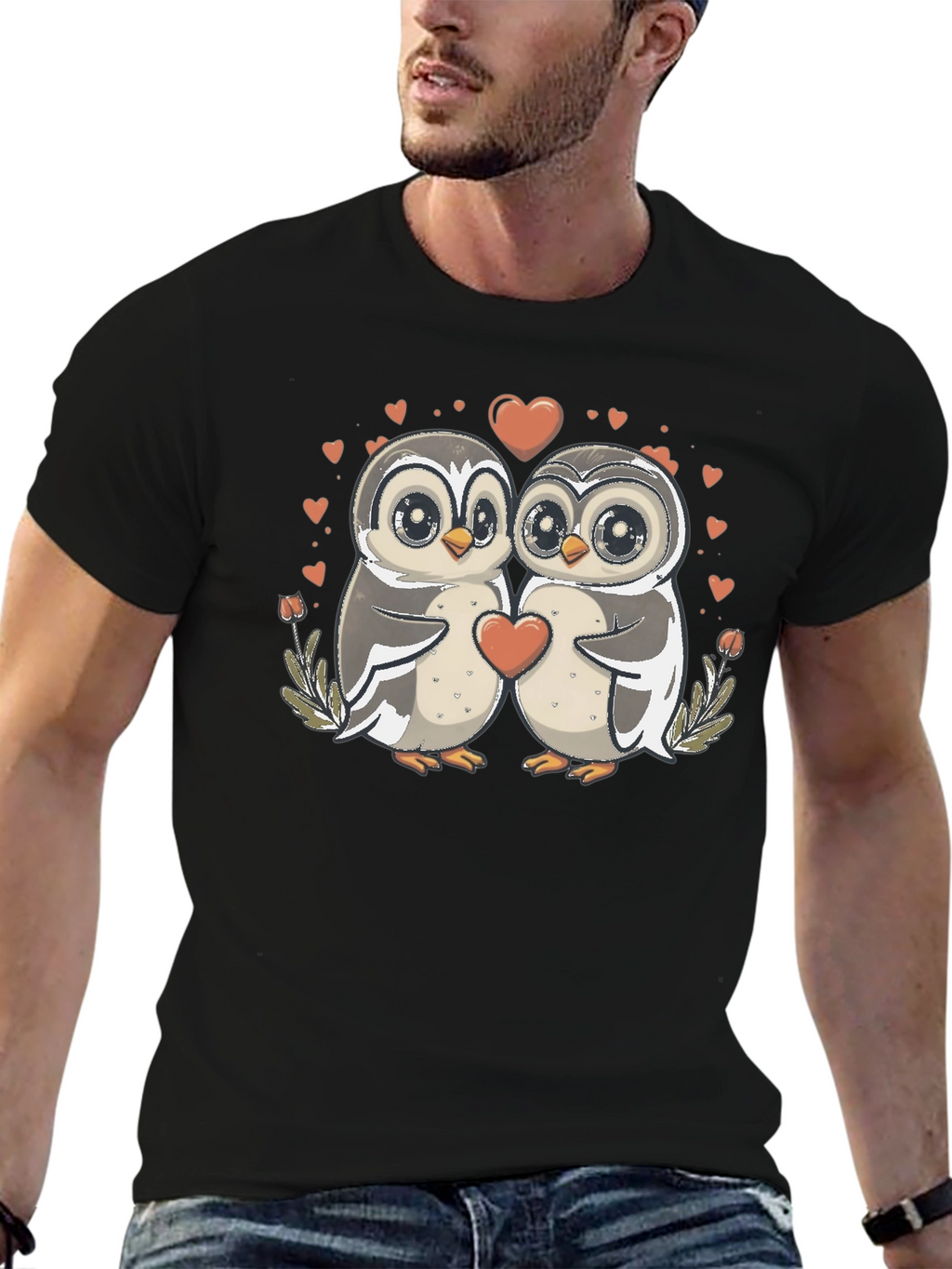 Owl Love T-Shirt: Cute Valentines Graphic Tee
