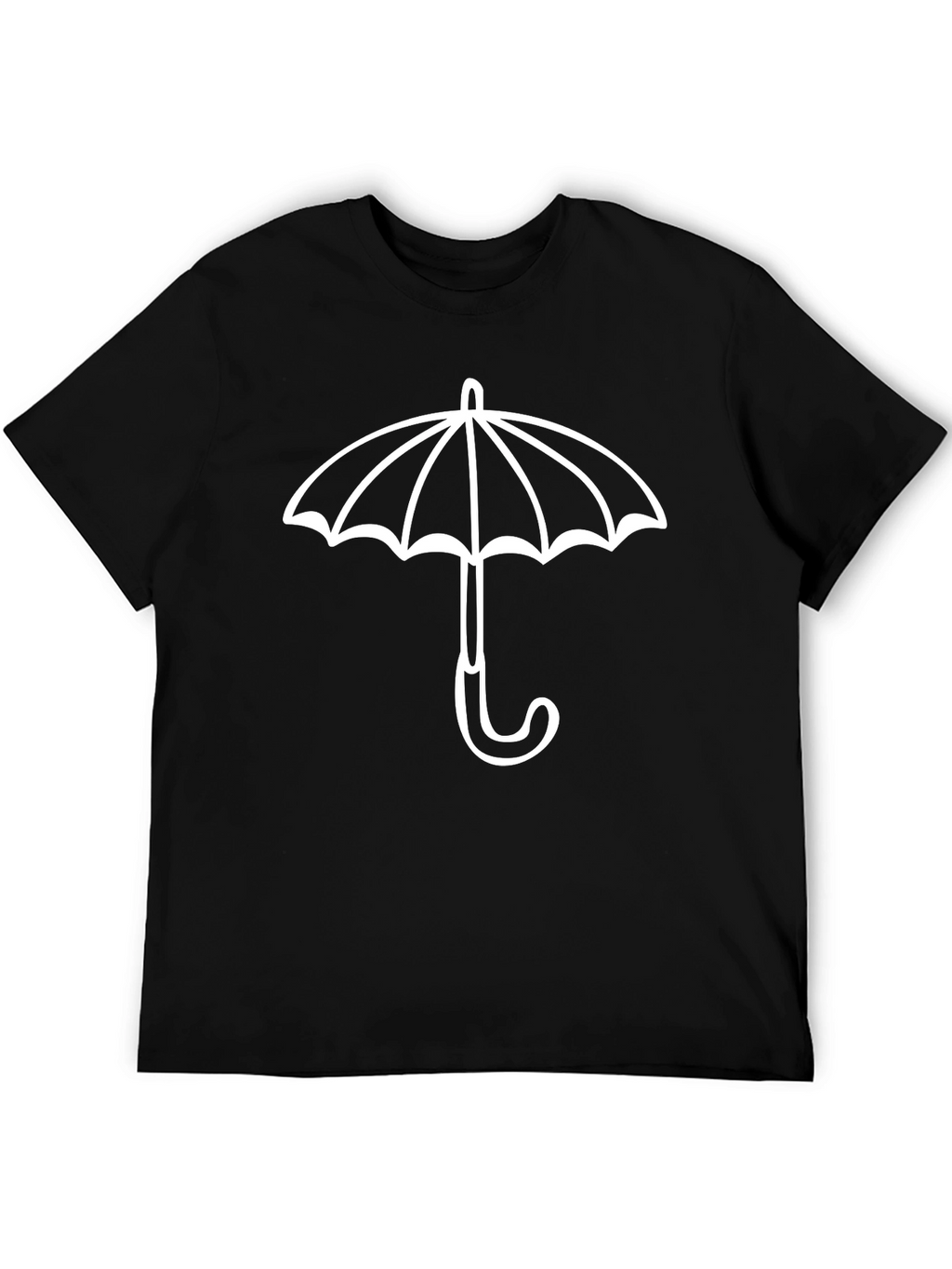 Minimalist Umbrella Graphic Tee - Black