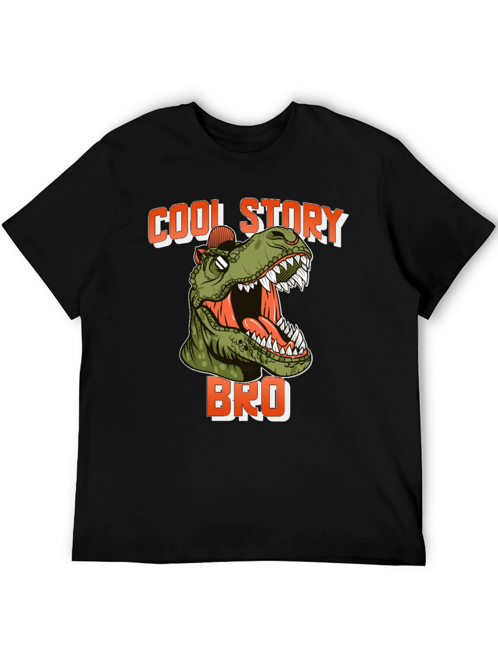 Cool Story Bro Dinosaur T-Shirt - Black