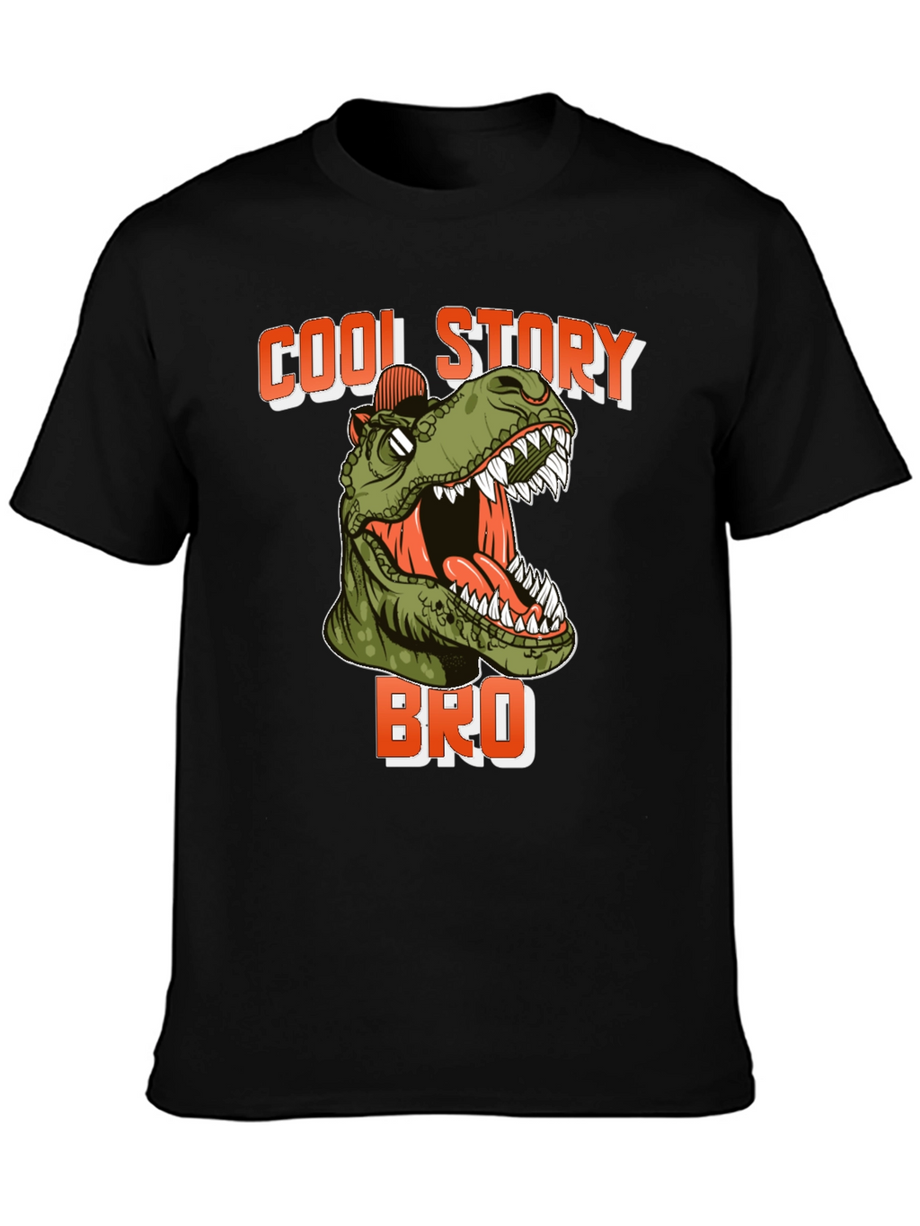 Cool Story Bro Dinosaur T-Shirt - Black