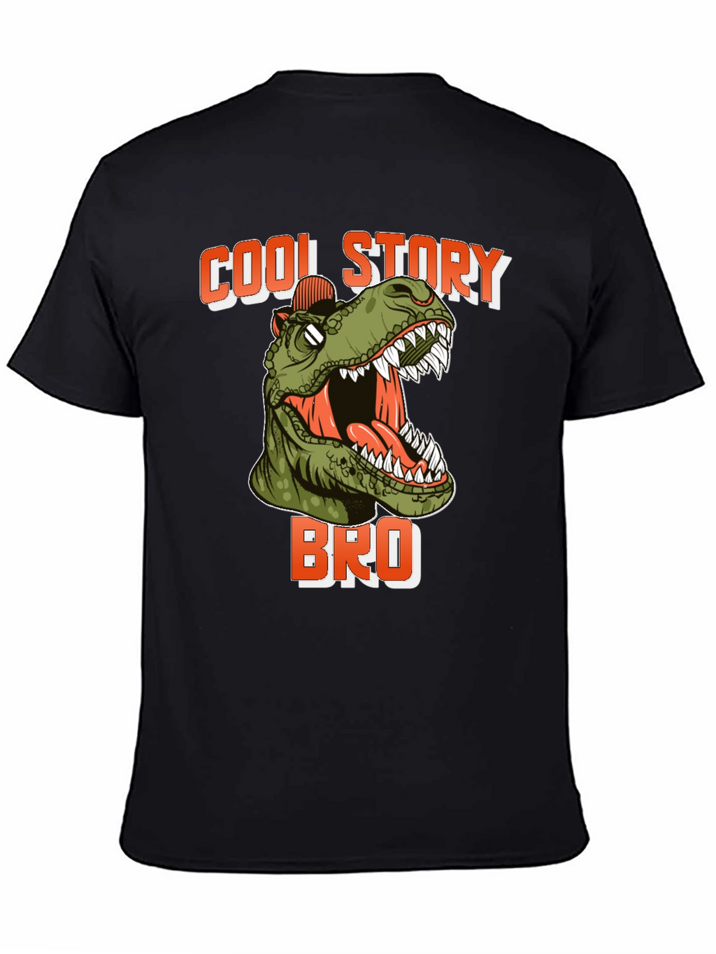 Cool Story Bro Dinosaur T-Shirt - Black
