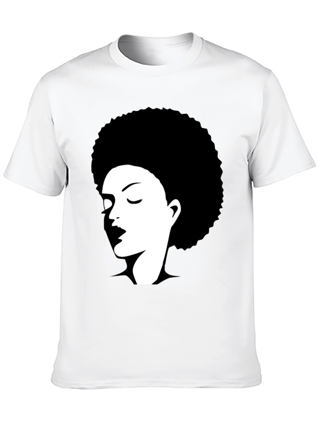 Afro Silhouette Graphic Tee - Black