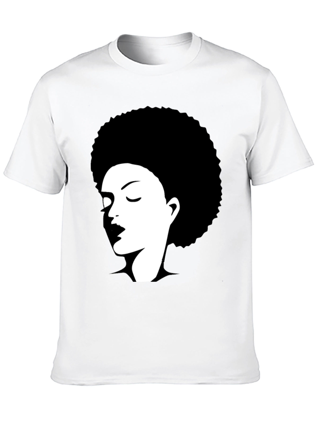 Afro Silhouette Graphic Tee - Black