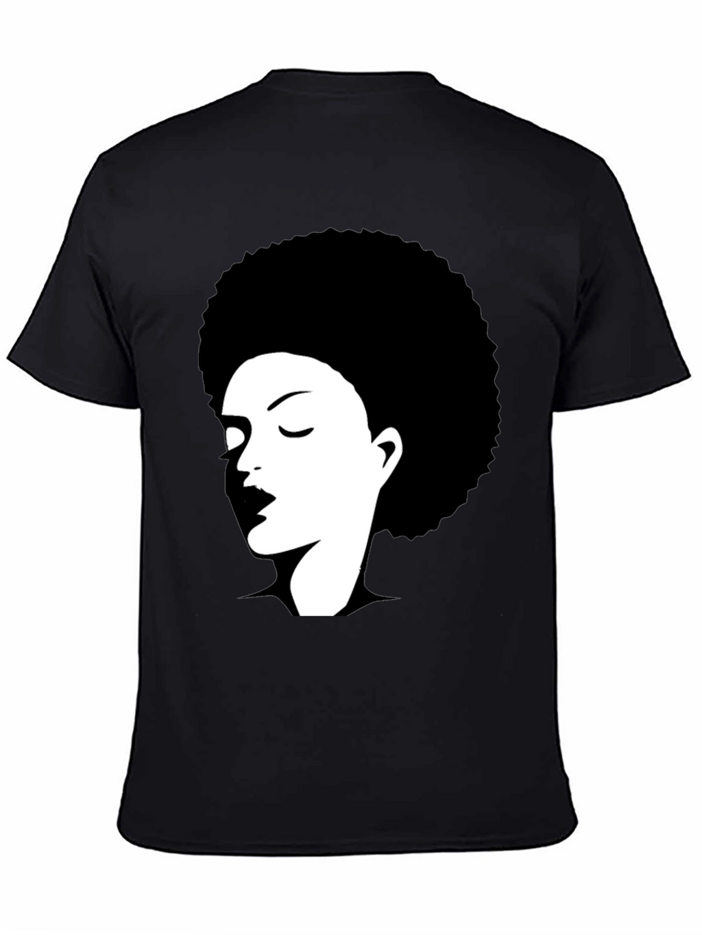Afro Silhouette Graphic Tee - Black