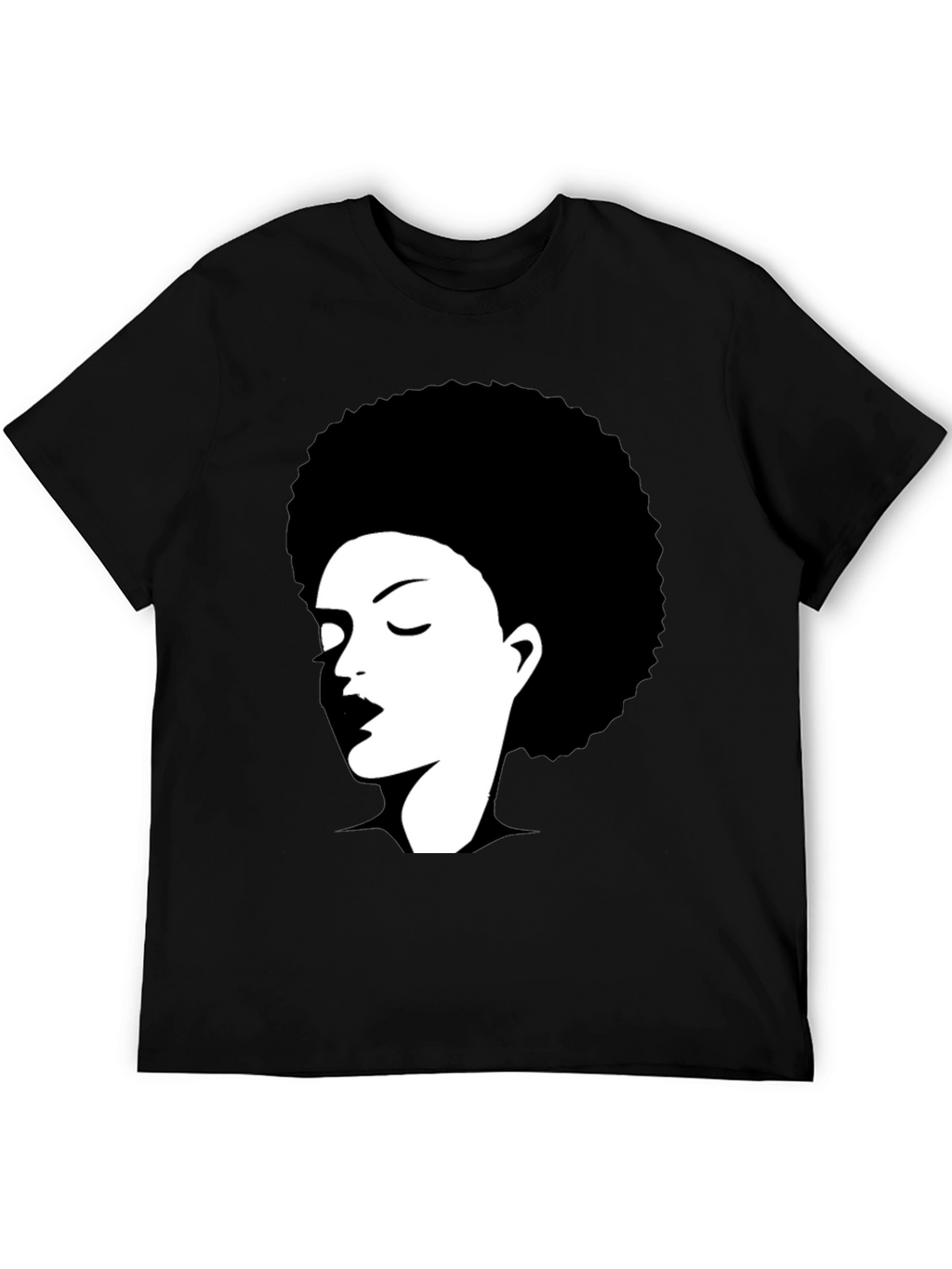 Afro Silhouette Graphic Tee - Black