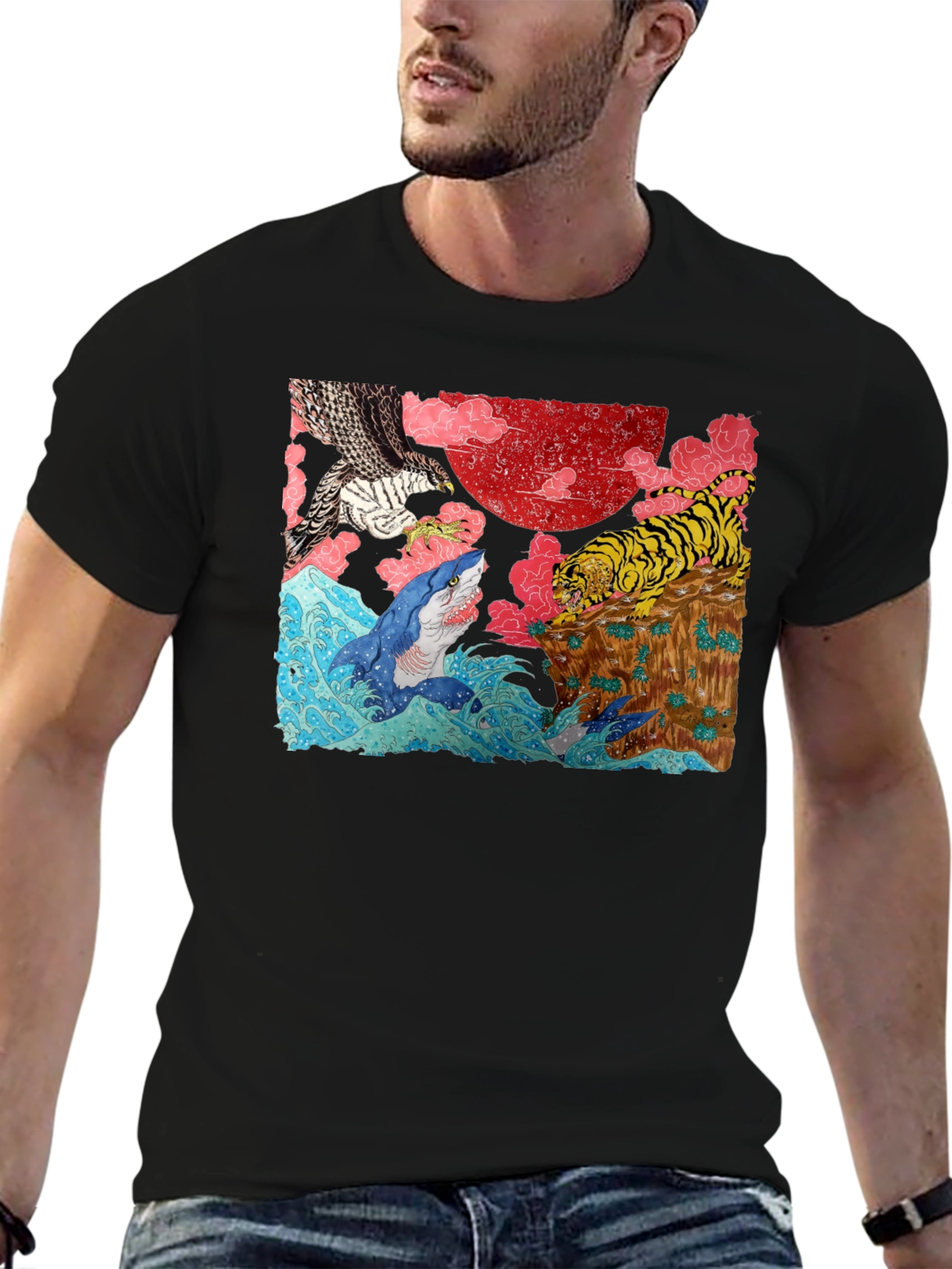 Ukiyo-e Style Graphic Tee