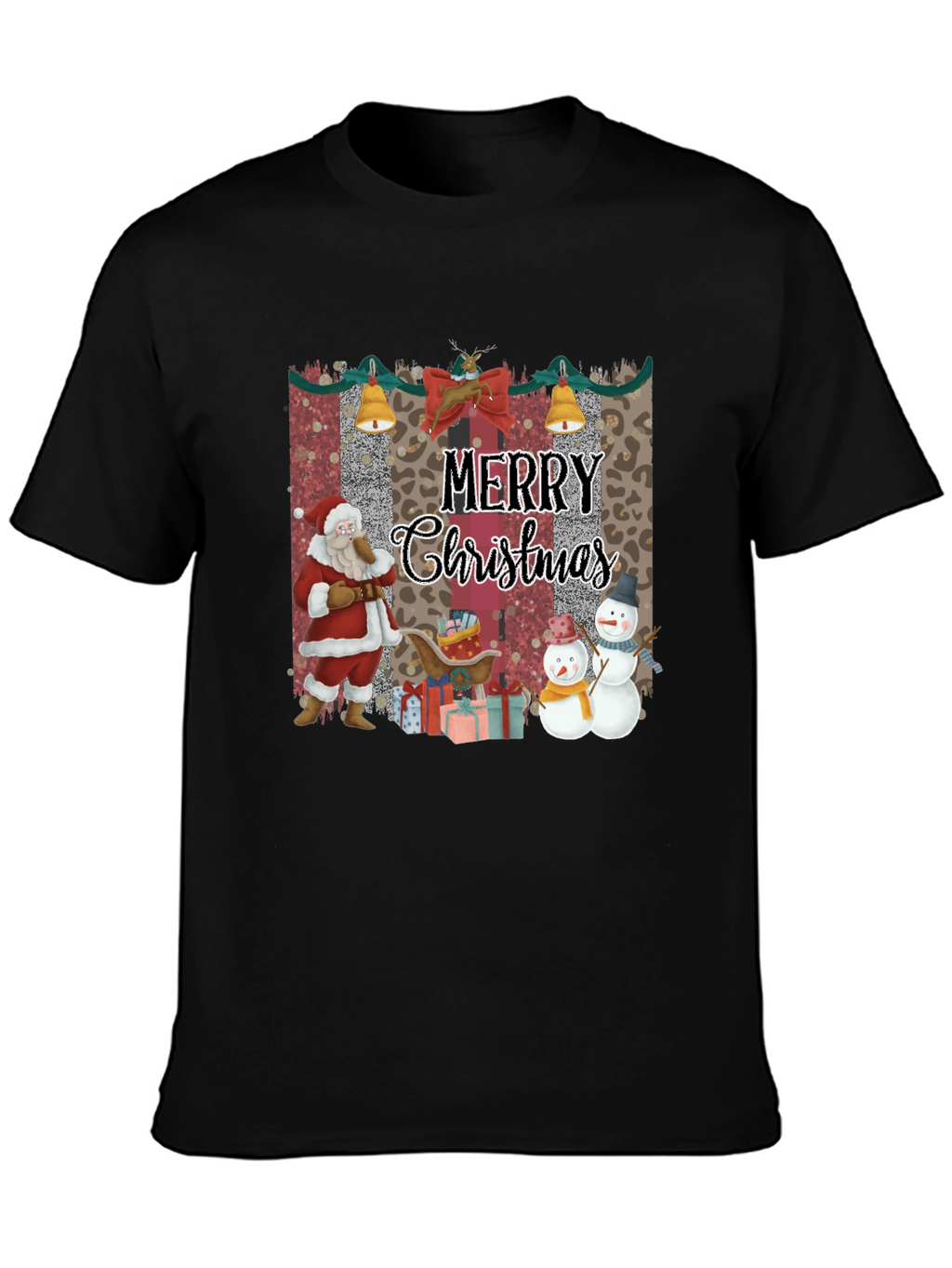 Merry Christmas Santa Snowman T-Shirt