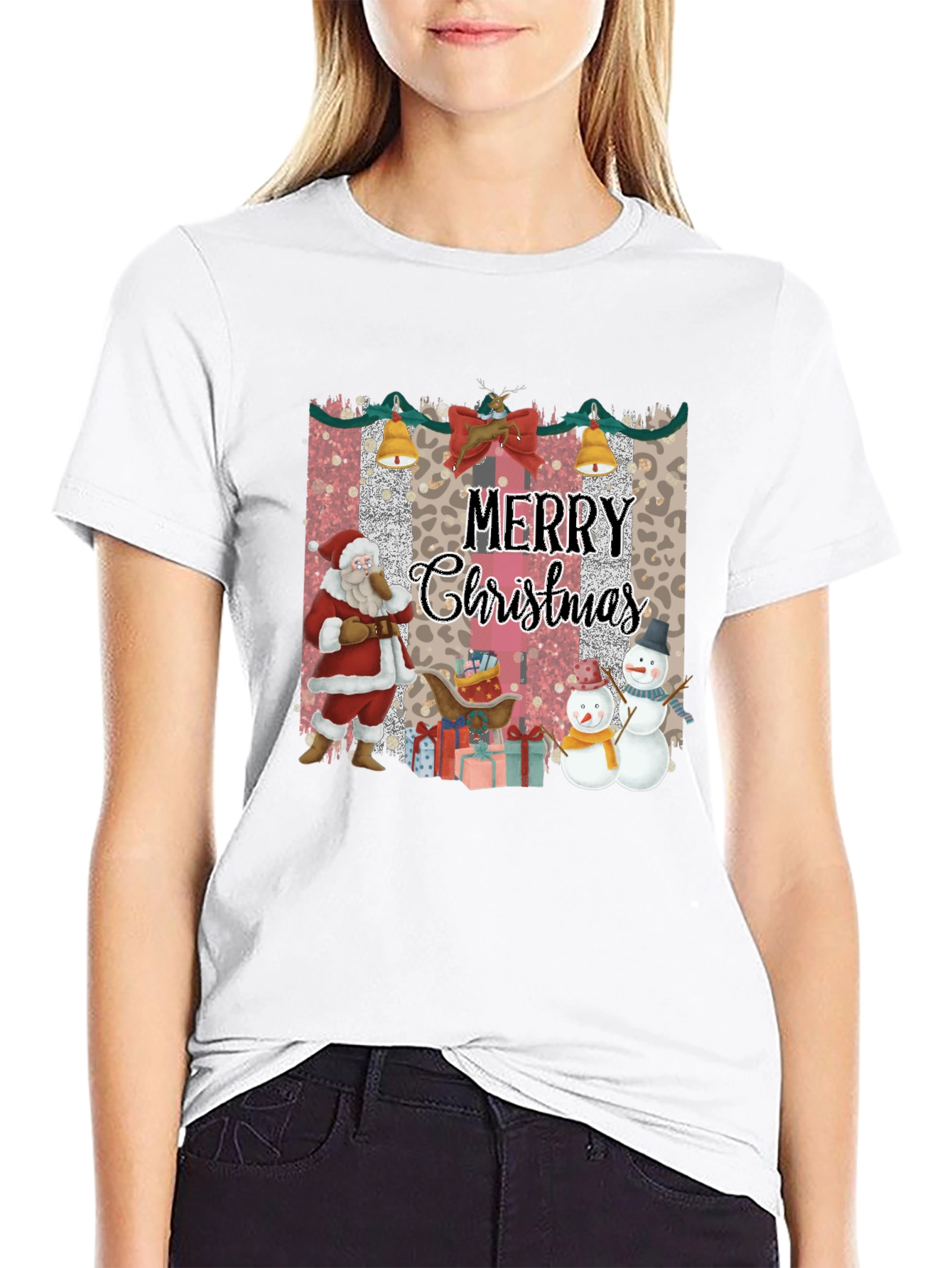 Merry Christmas Santa Snowman T-Shirt
