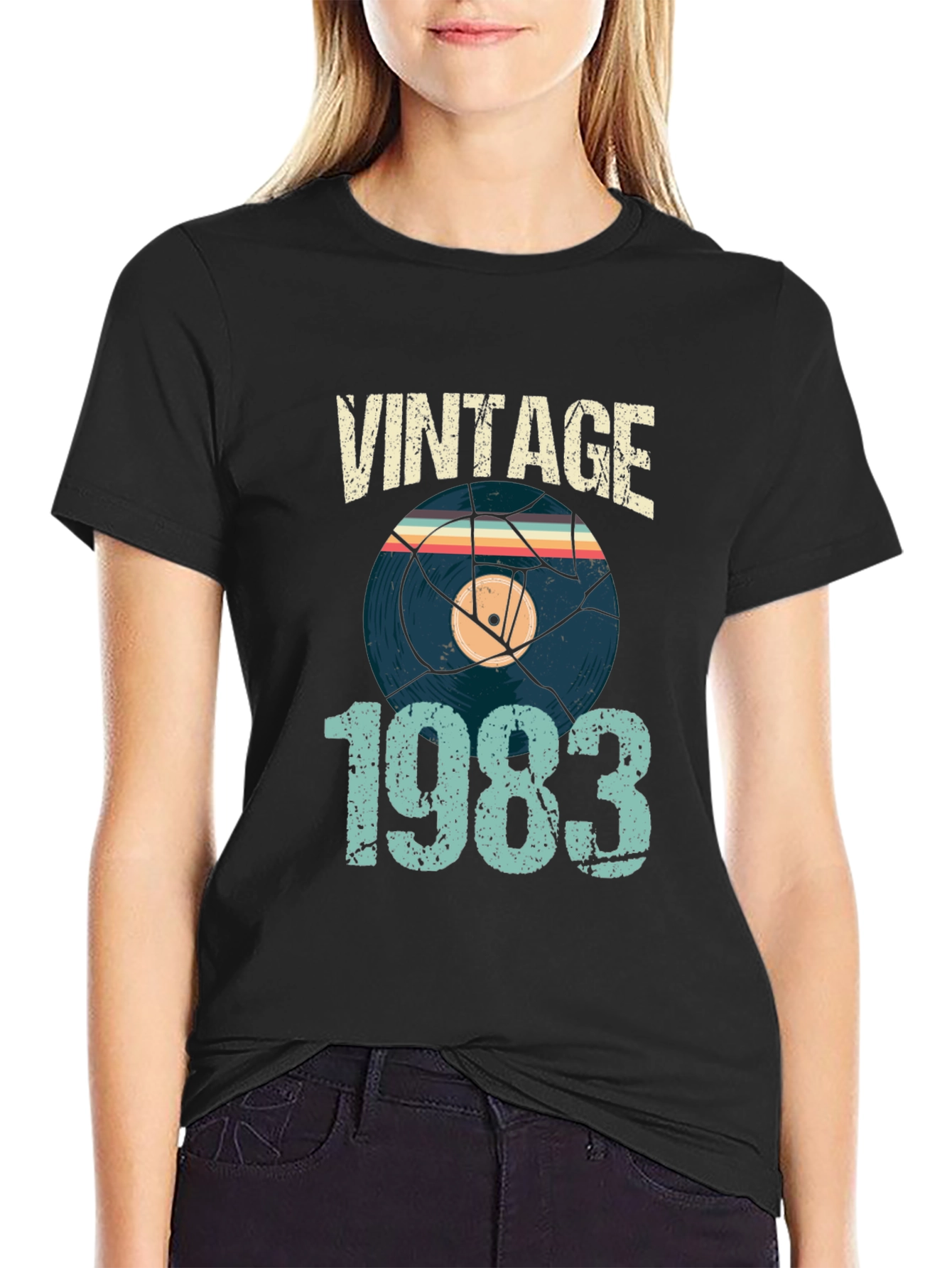 Vintage 1983 Record Graphic T-Shirt