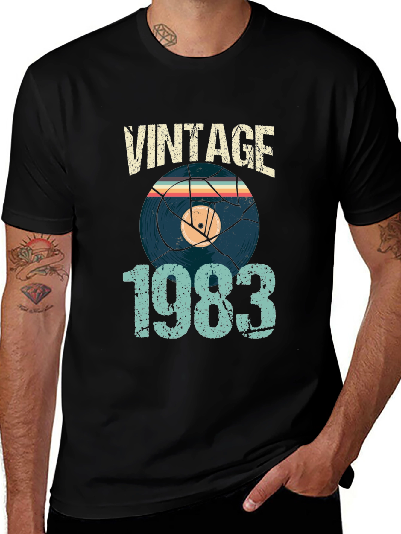Vintage 1983 Record Graphic T-Shirt