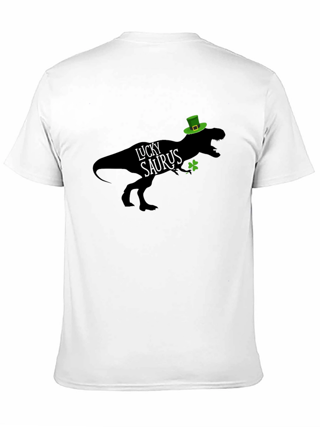Lucky Saurus St. Patricks Day Black T-Shirt