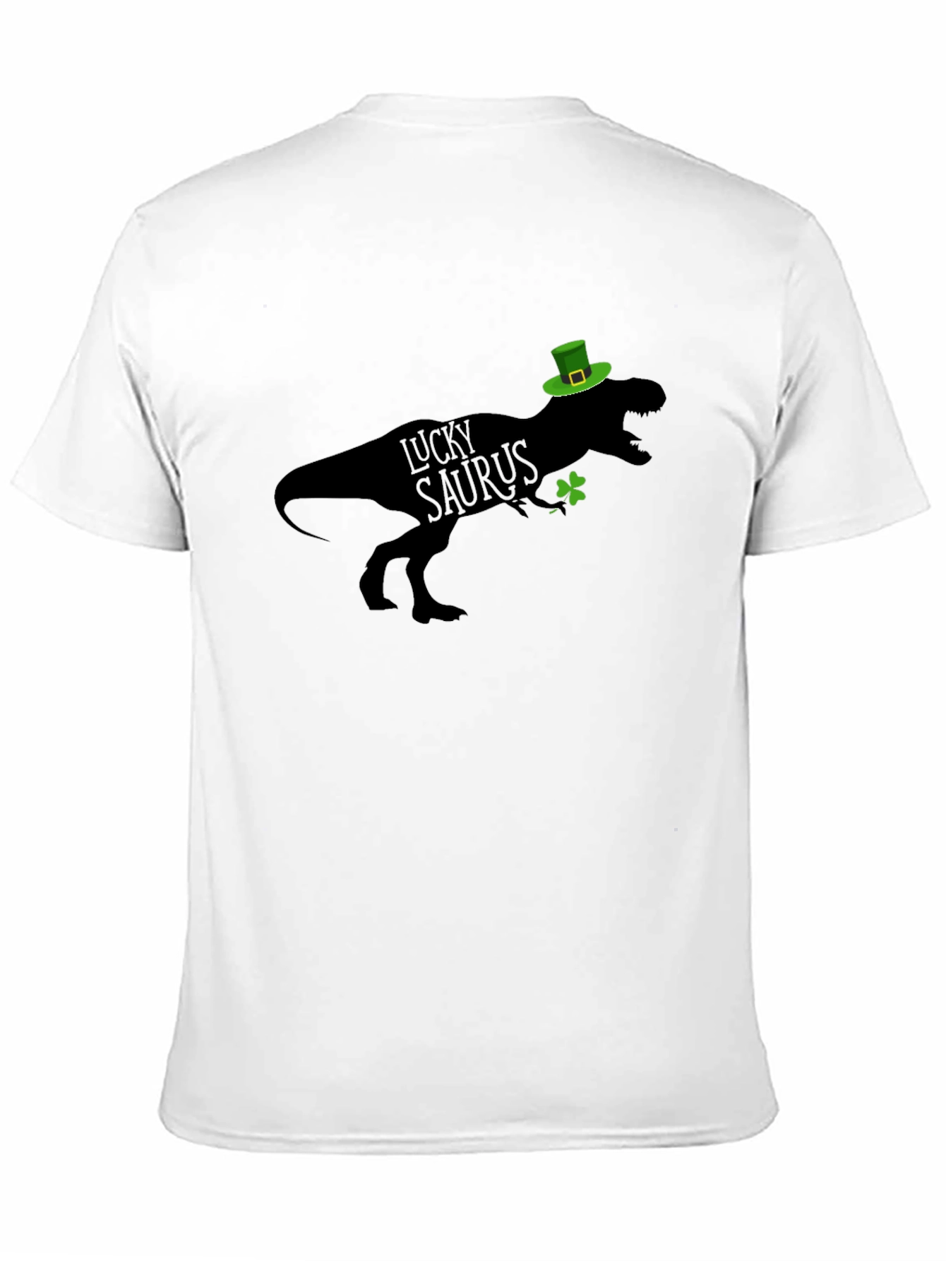 Lucky Saurus St. Patricks Day Black T-Shirt