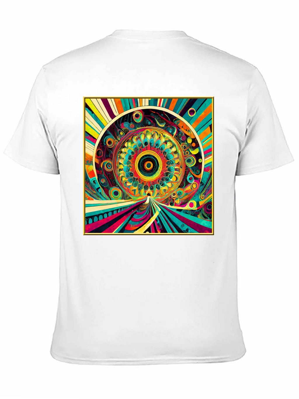 Psychedelic Art Graphic Tee - Vibrant Mandala Design