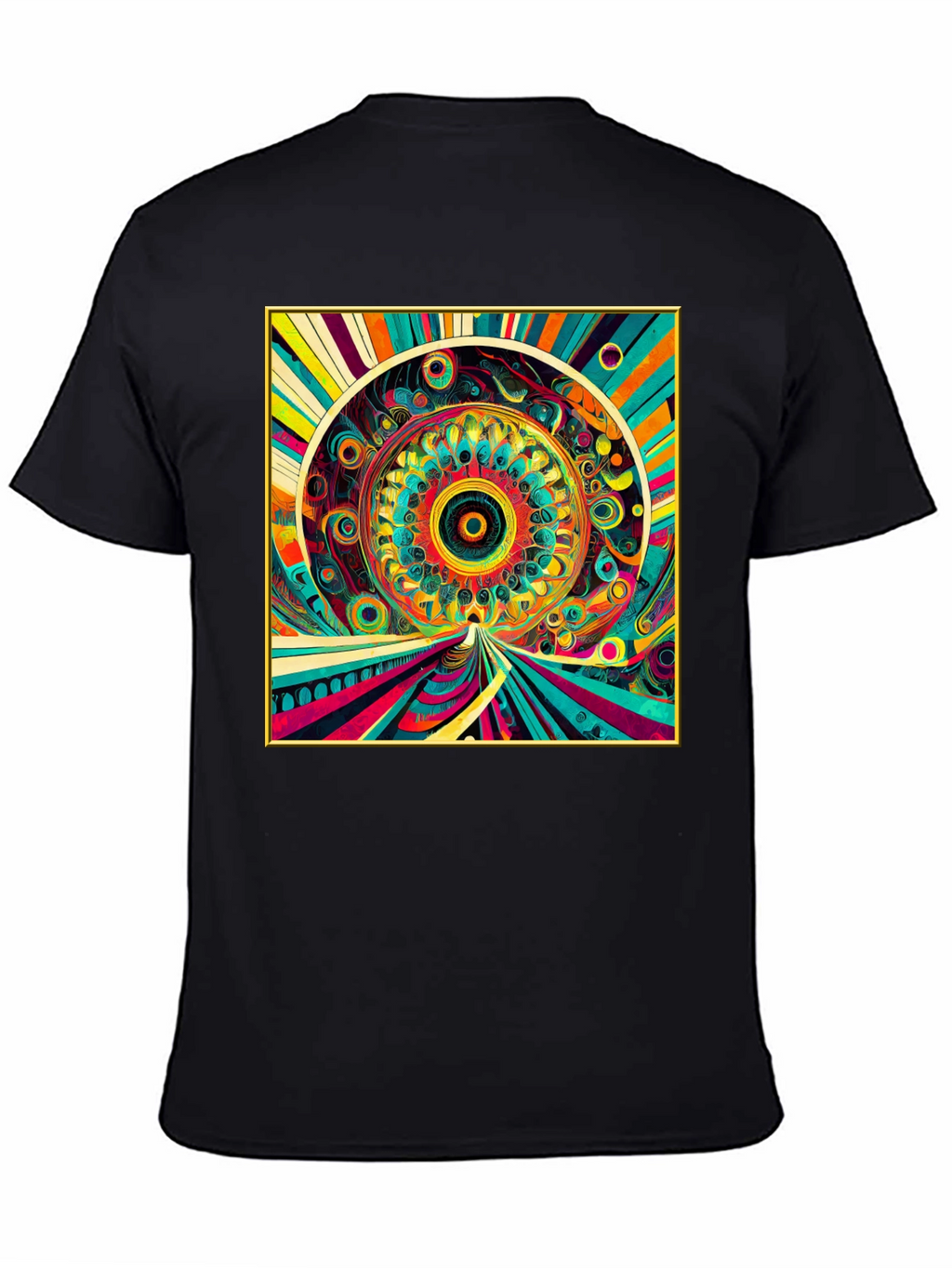 Psychedelic Art Graphic Tee - Vibrant Mandala Design