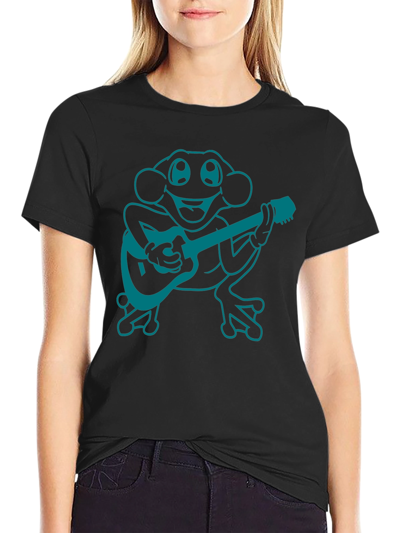 Frog Playing Guitar Graphic T-Shirt