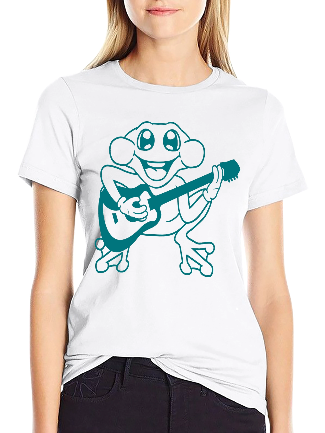 Frog Playing Guitar Graphic T-Shirt