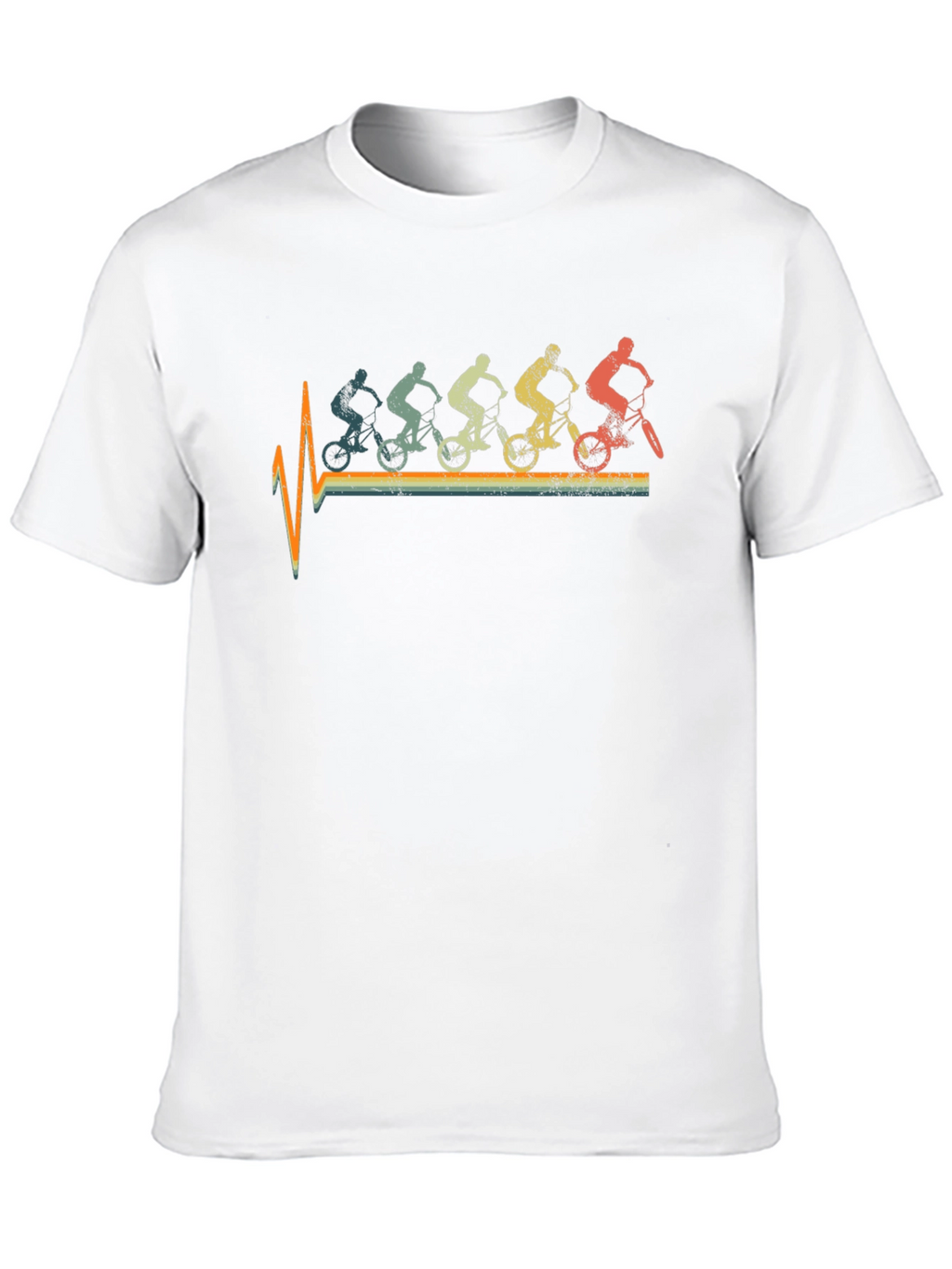 Retro Biker Heartbeat T-Shirt