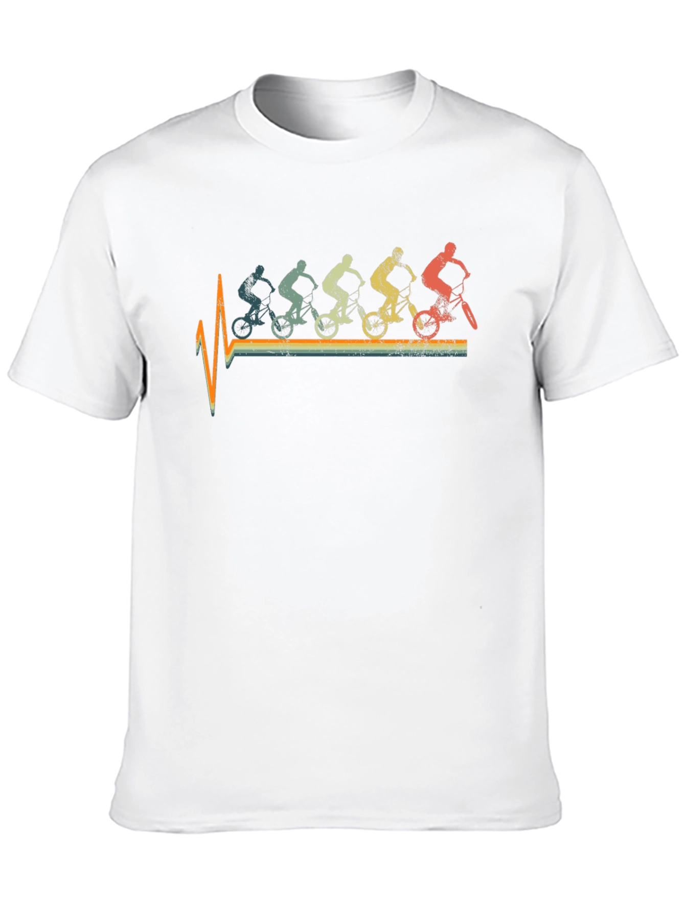 Retro Biker Heartbeat T-Shirt