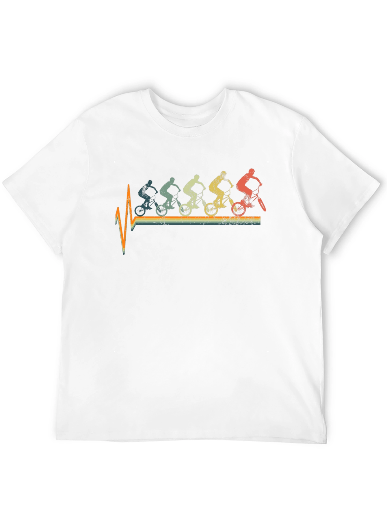 Retro Biker Heartbeat T-Shirt