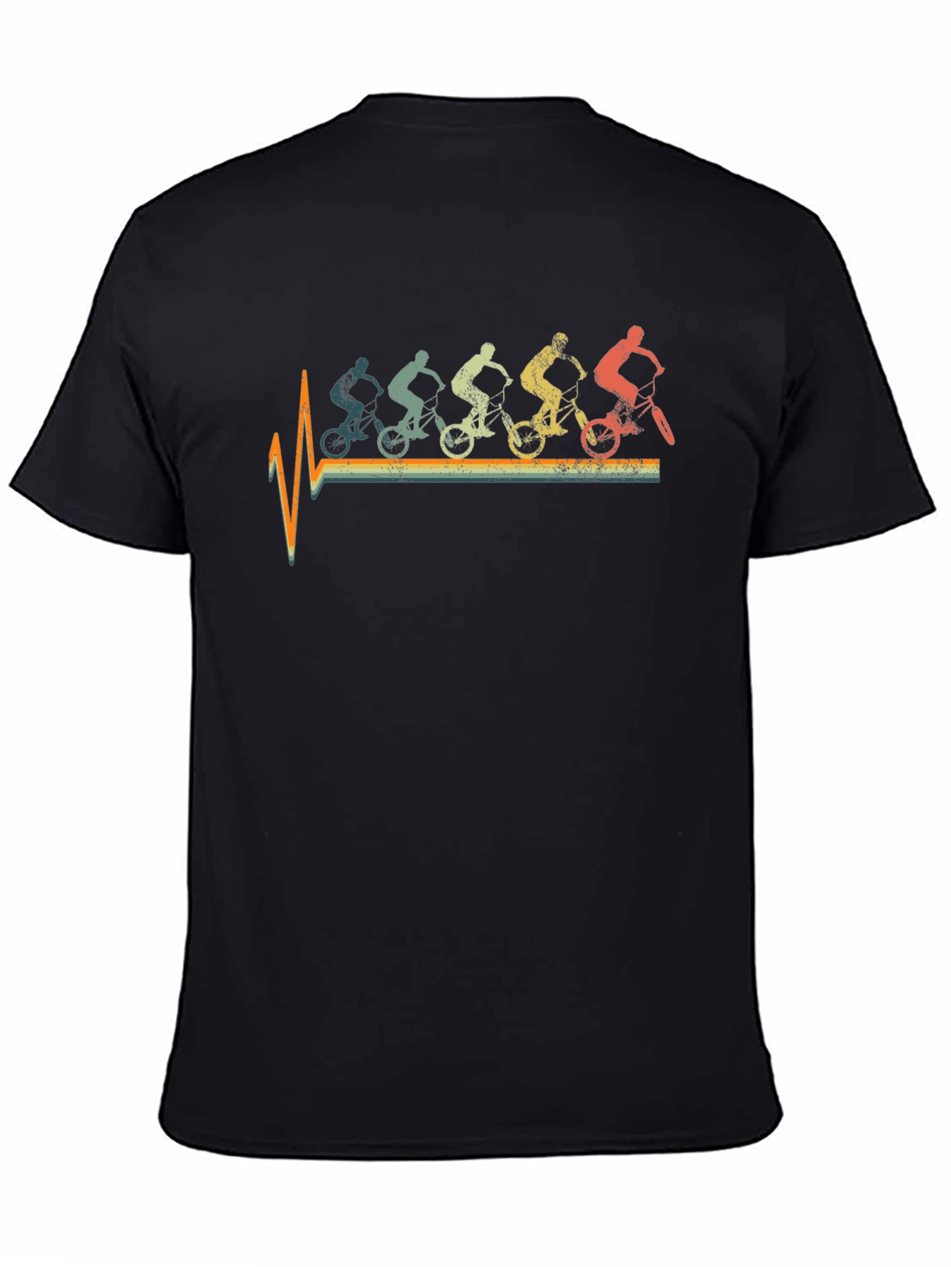 Retro Biker Heartbeat T-Shirt