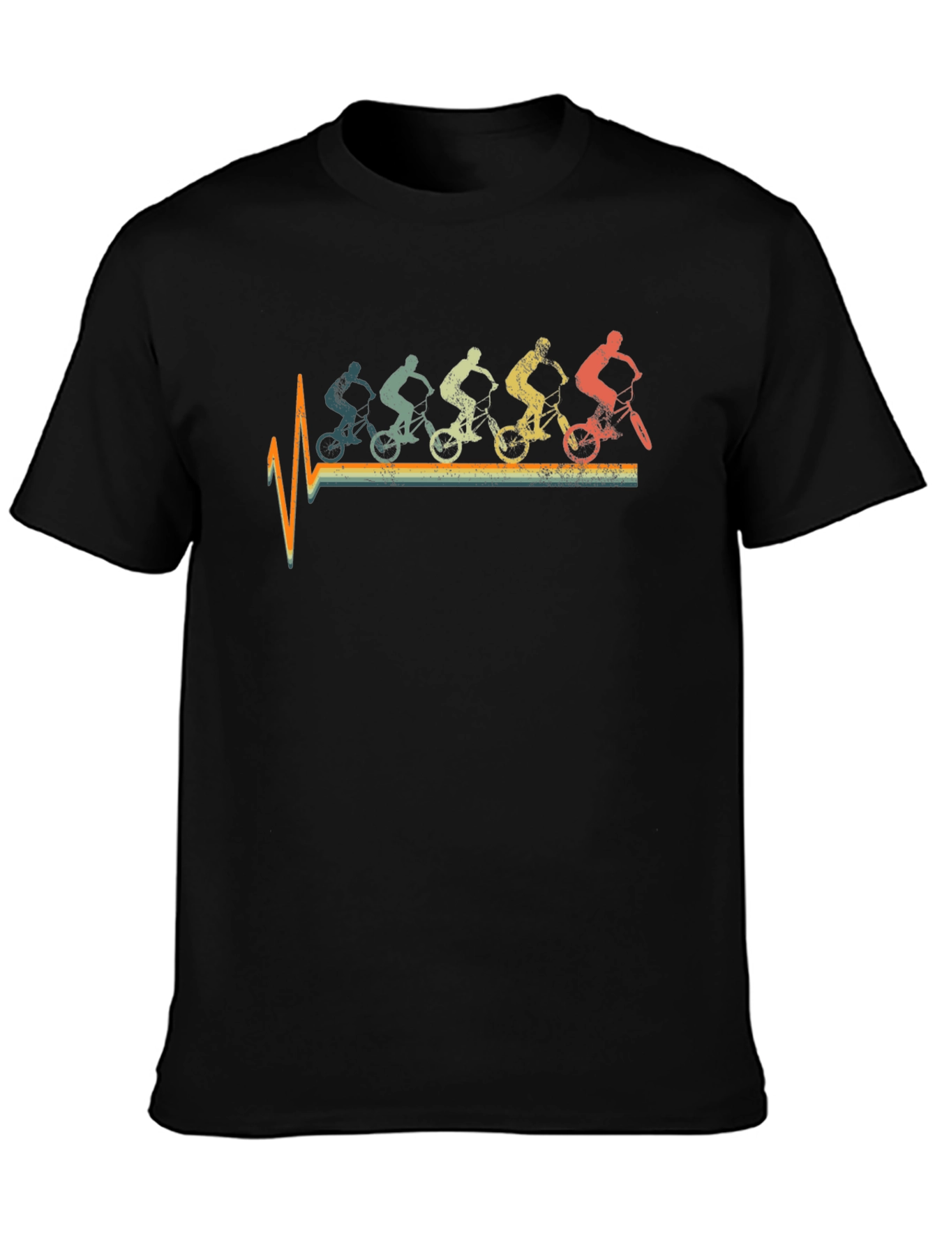 Retro Biker Heartbeat T-Shirt