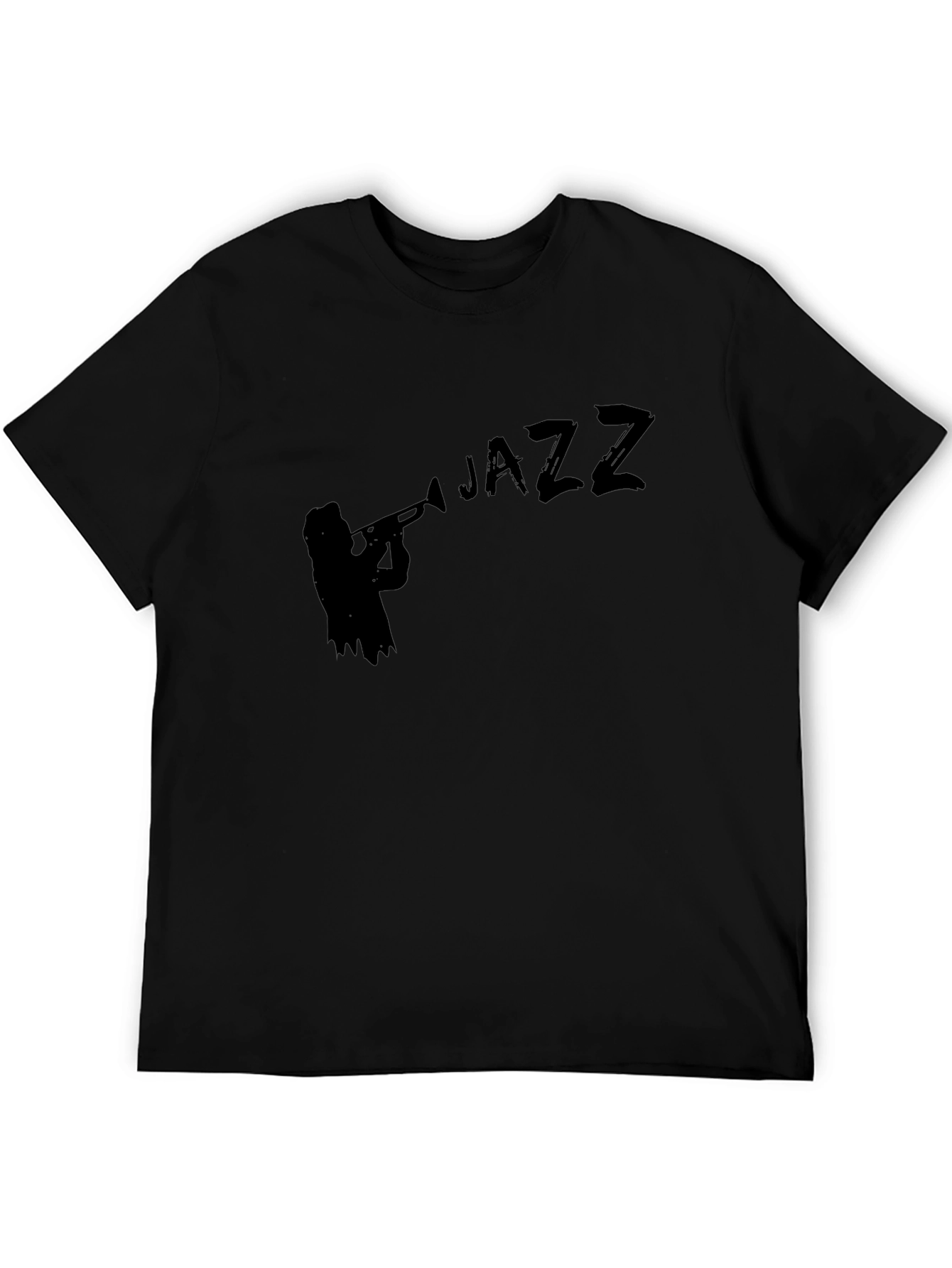 Jazz Musician Silhouette Black T-Shirt