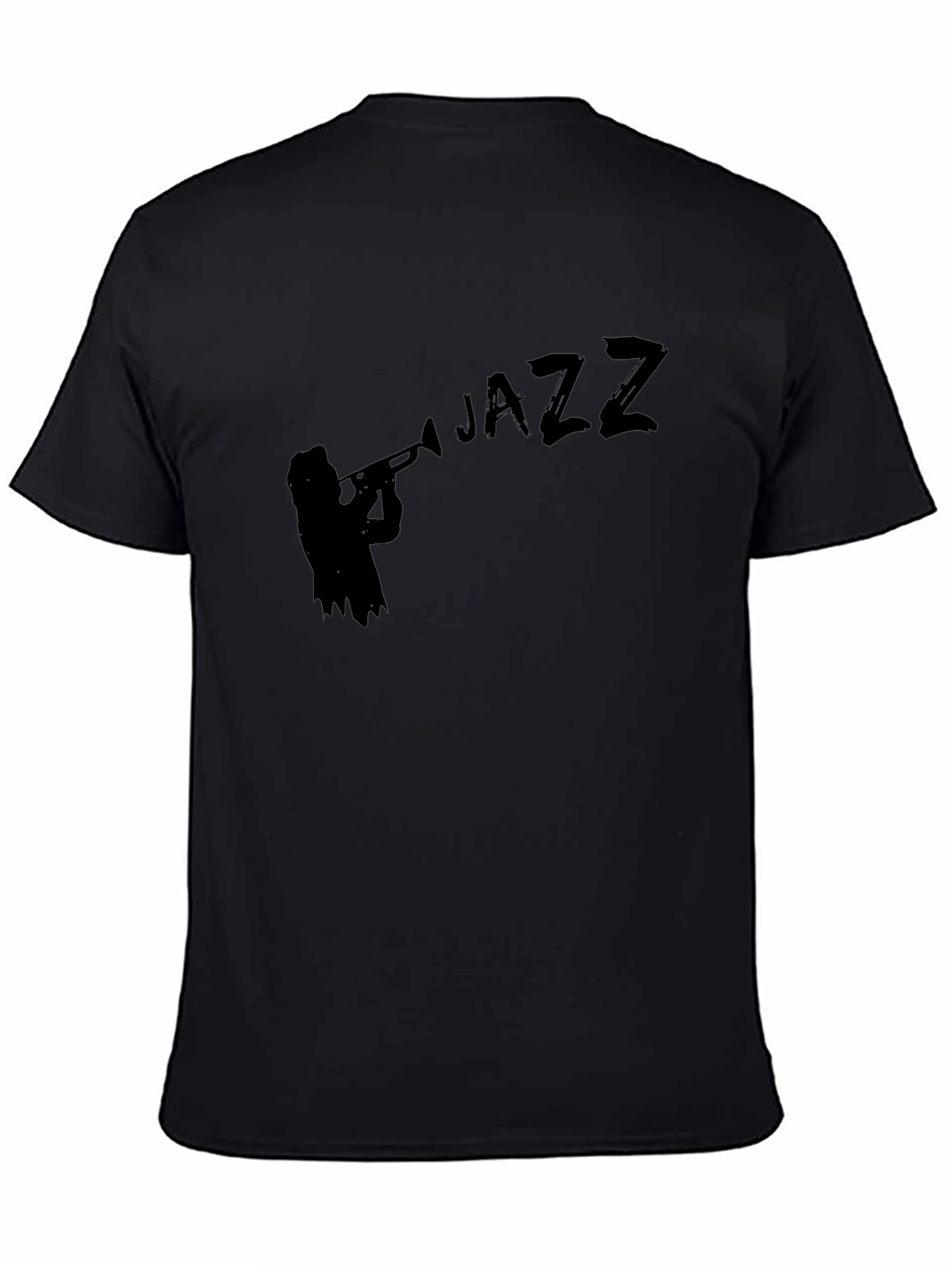 Jazz Musician Silhouette Black T-Shirt