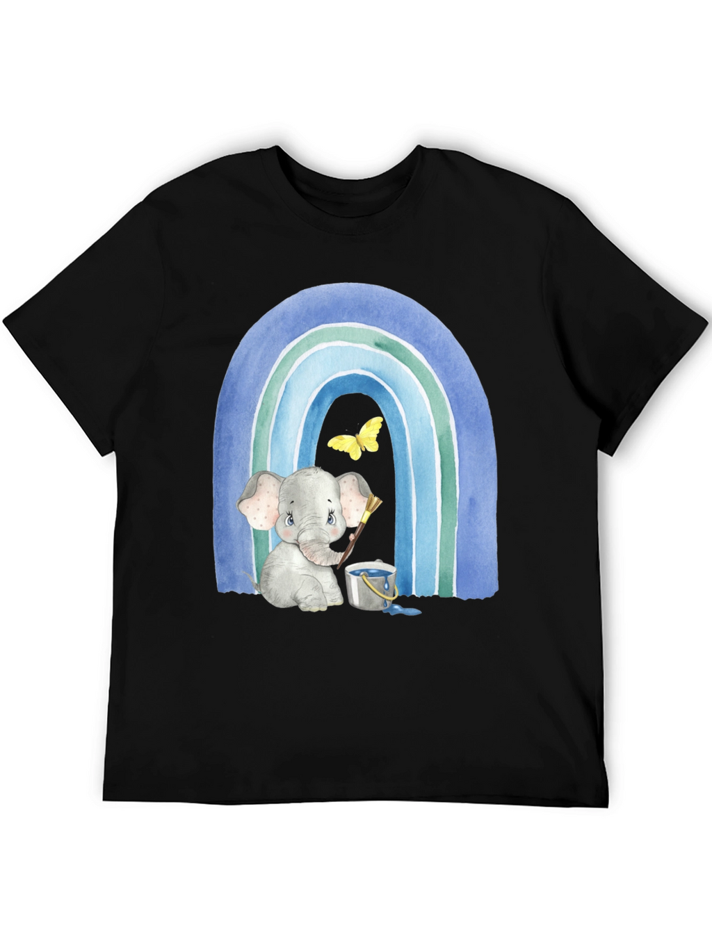 Elephant Painting Rainbow Graphic Tee